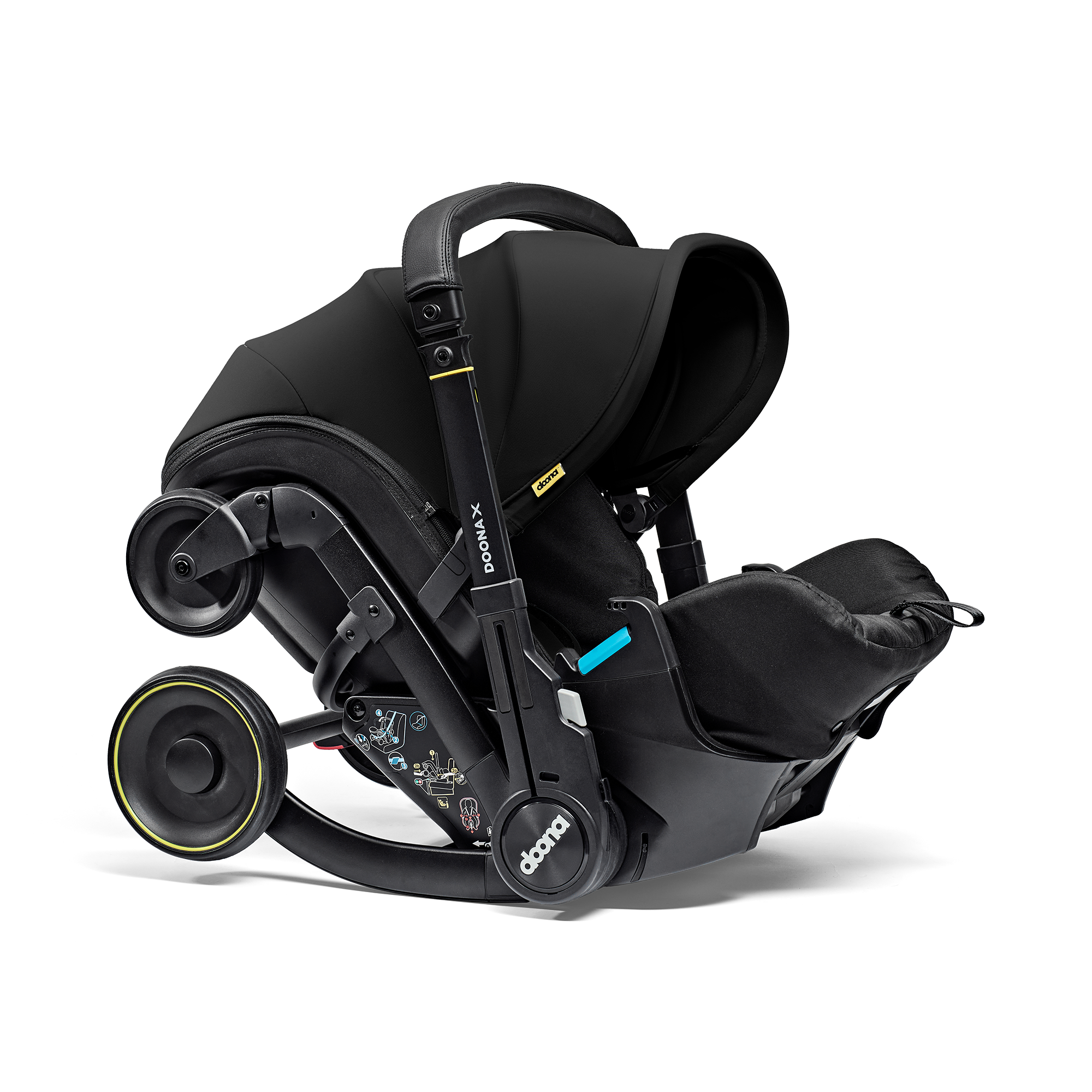 Kombi-Kinderwagen, doona, Schwarz – Produktansicht