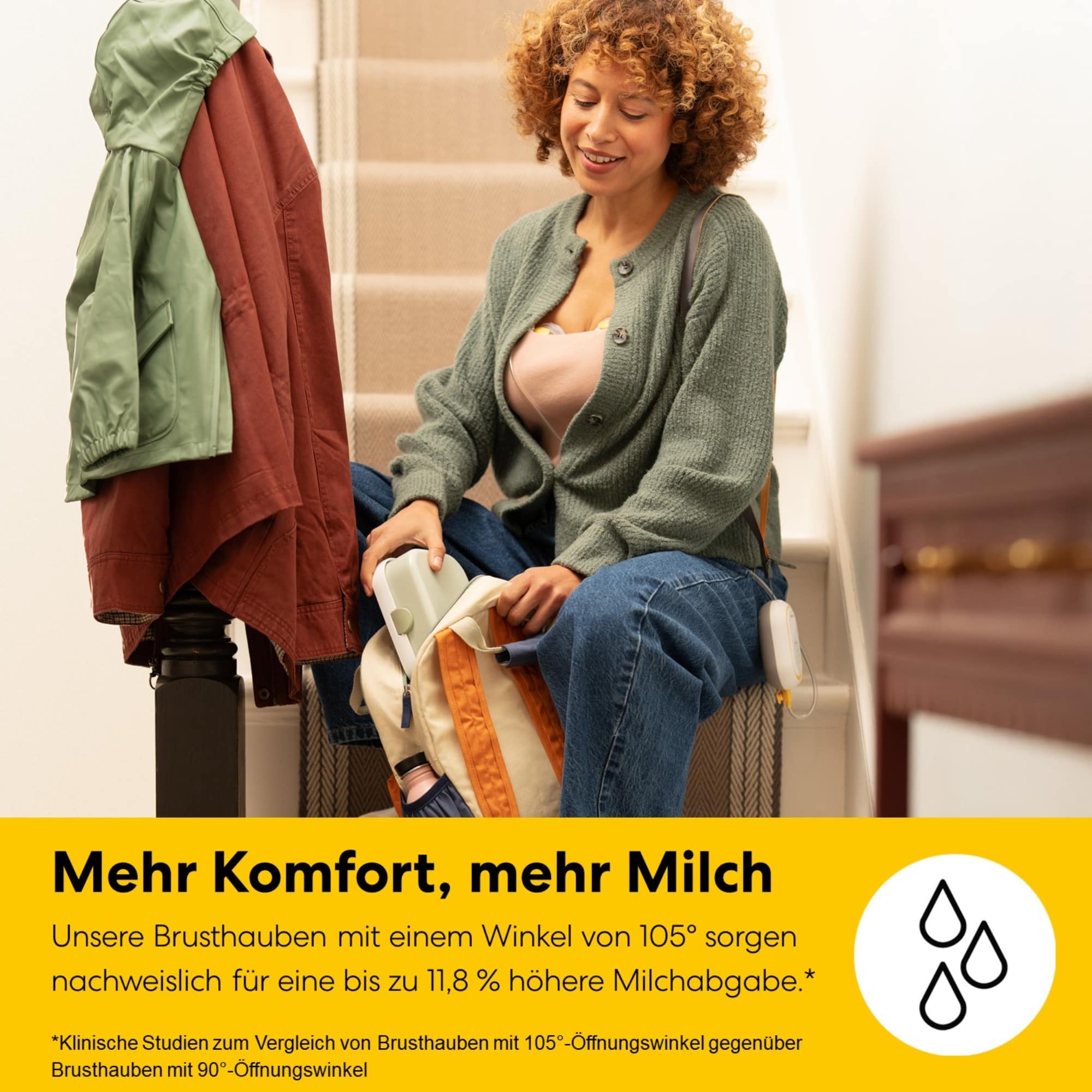 Hands Free Milchpumpen, medela, Transparent – Produktansicht