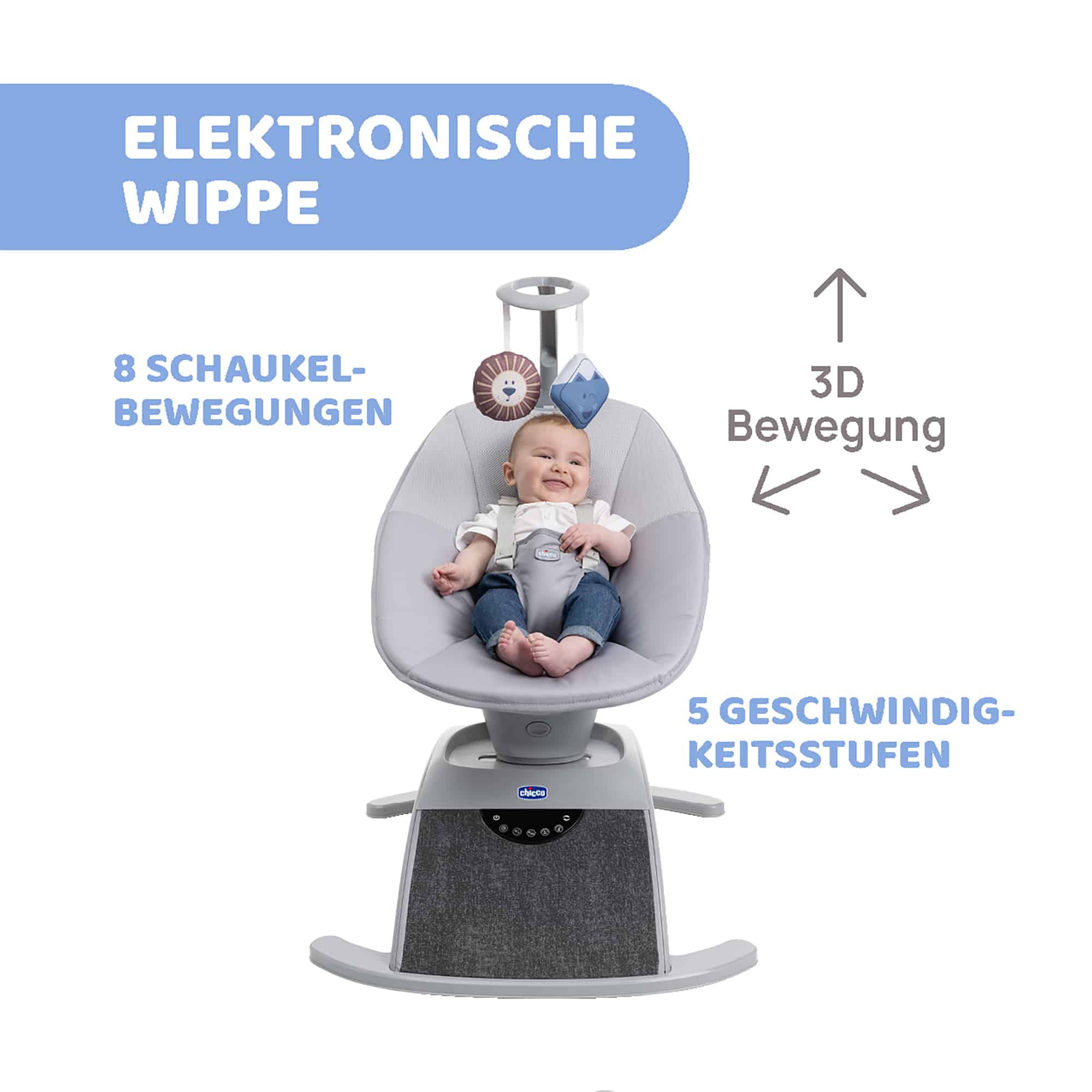 Wippen, chicco, Grau – Produktansicht
