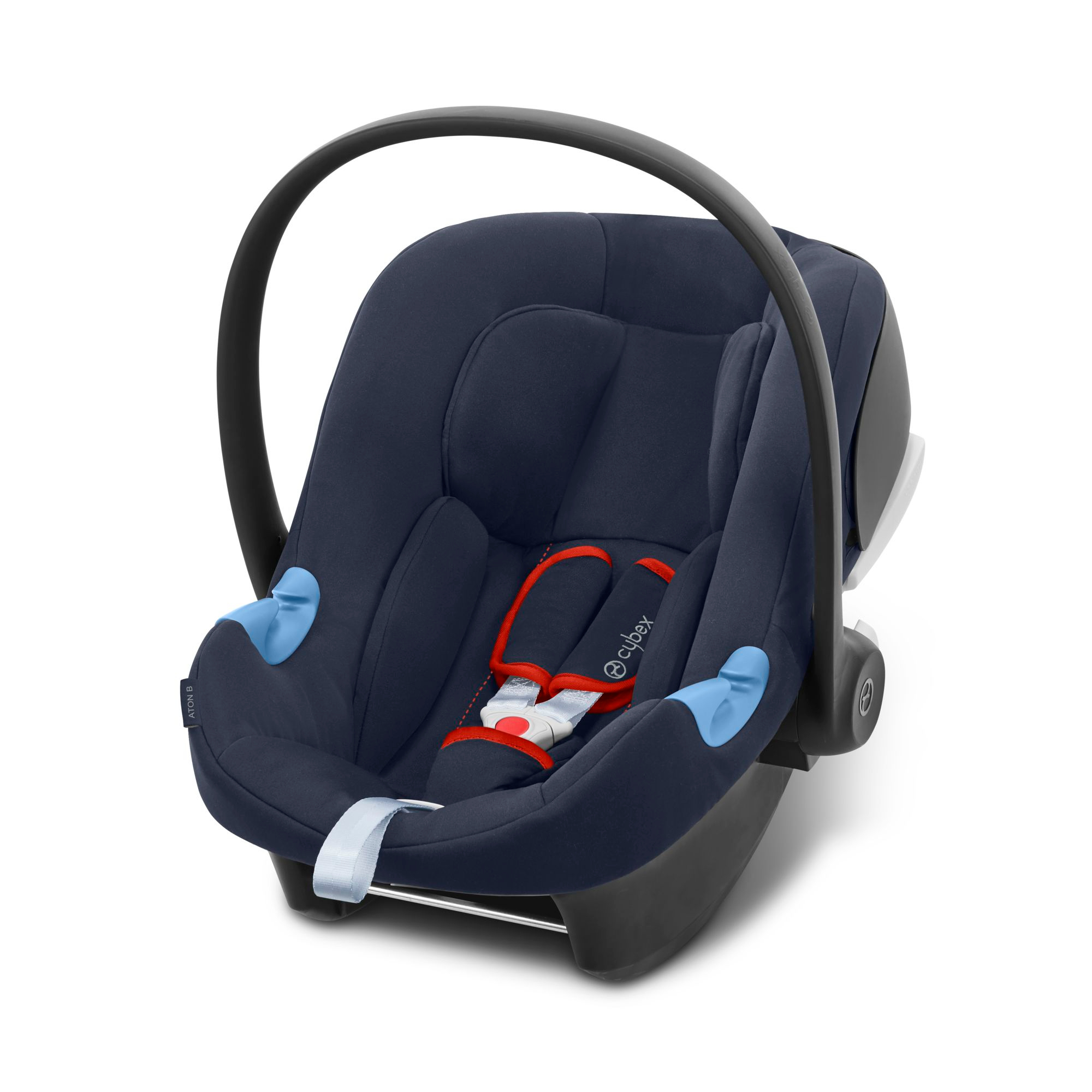 cybex Aton B i Size Bay Blue in Blau mit 3 Punkt Fahrzeuggurt BabyOne