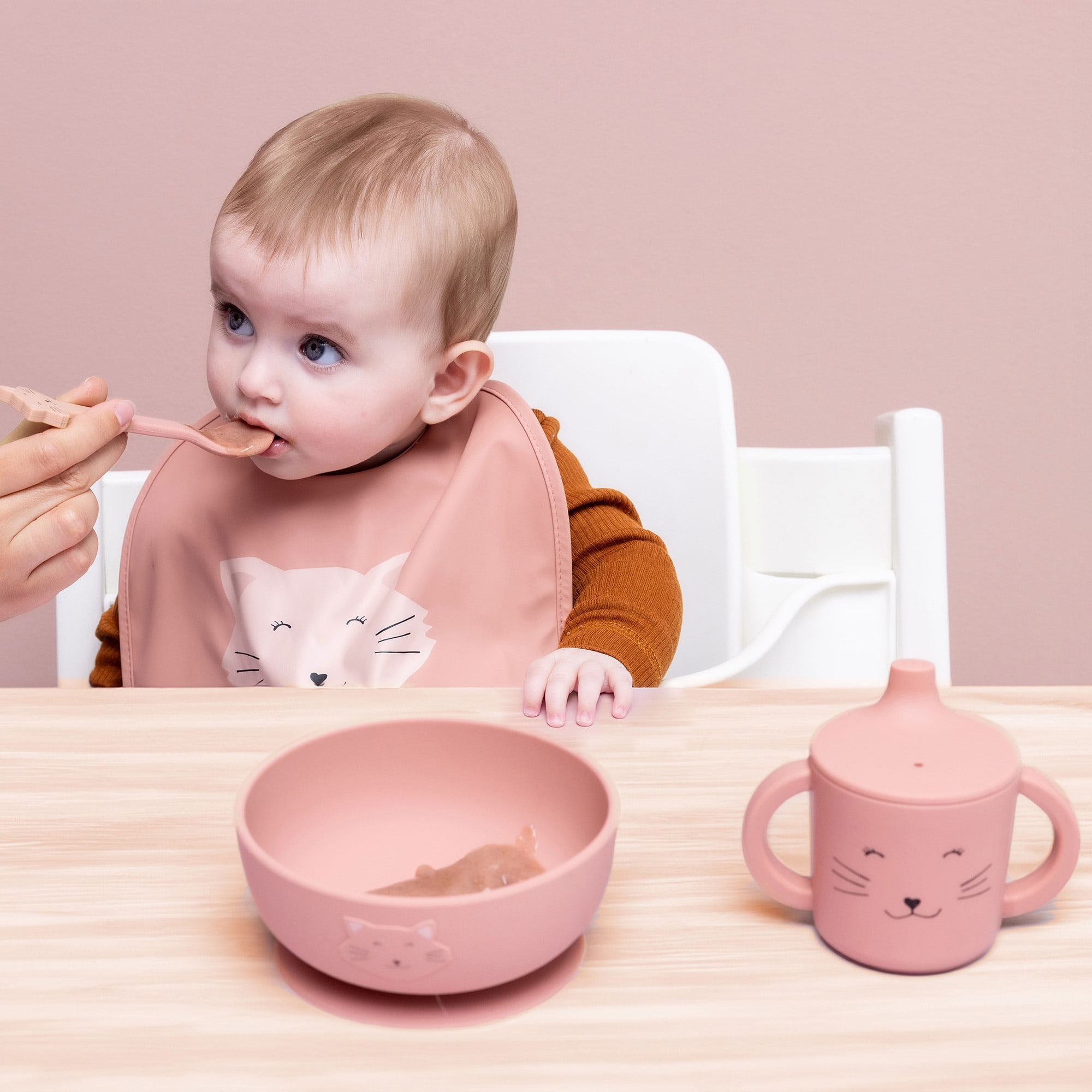 Besteck & Geschirr, trixie, Pink – Besonderheit: praktische Saugfunktion durch Saugnapf