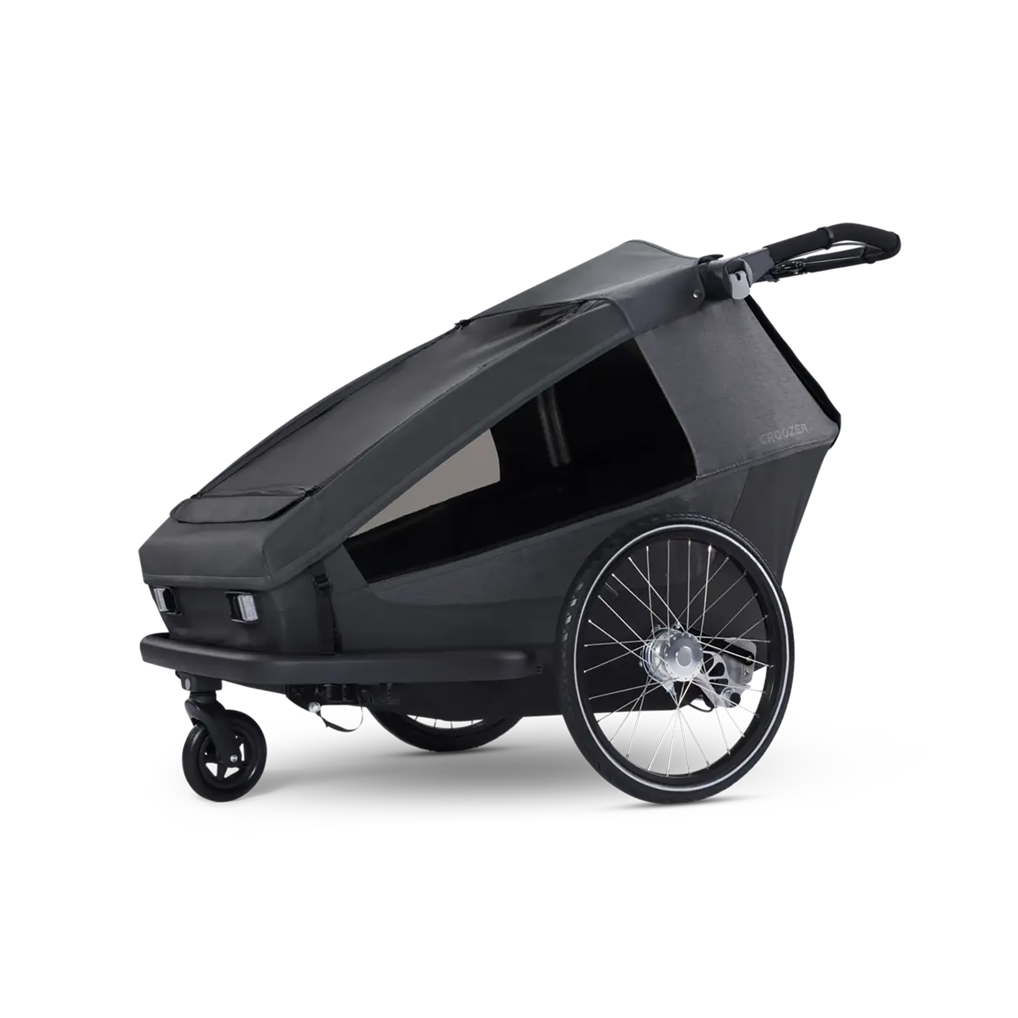 Fahrradanhänger, Croozer, Schwarz – Produktansicht