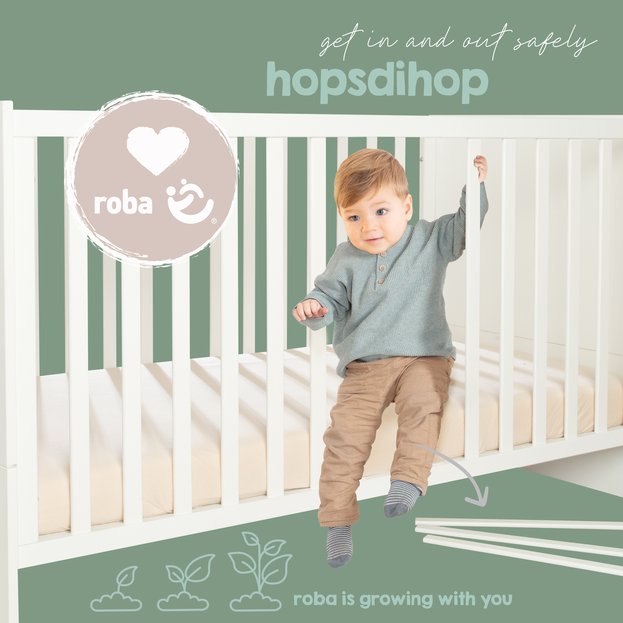 Gitterbetten, roba, Weiß – Produktansicht