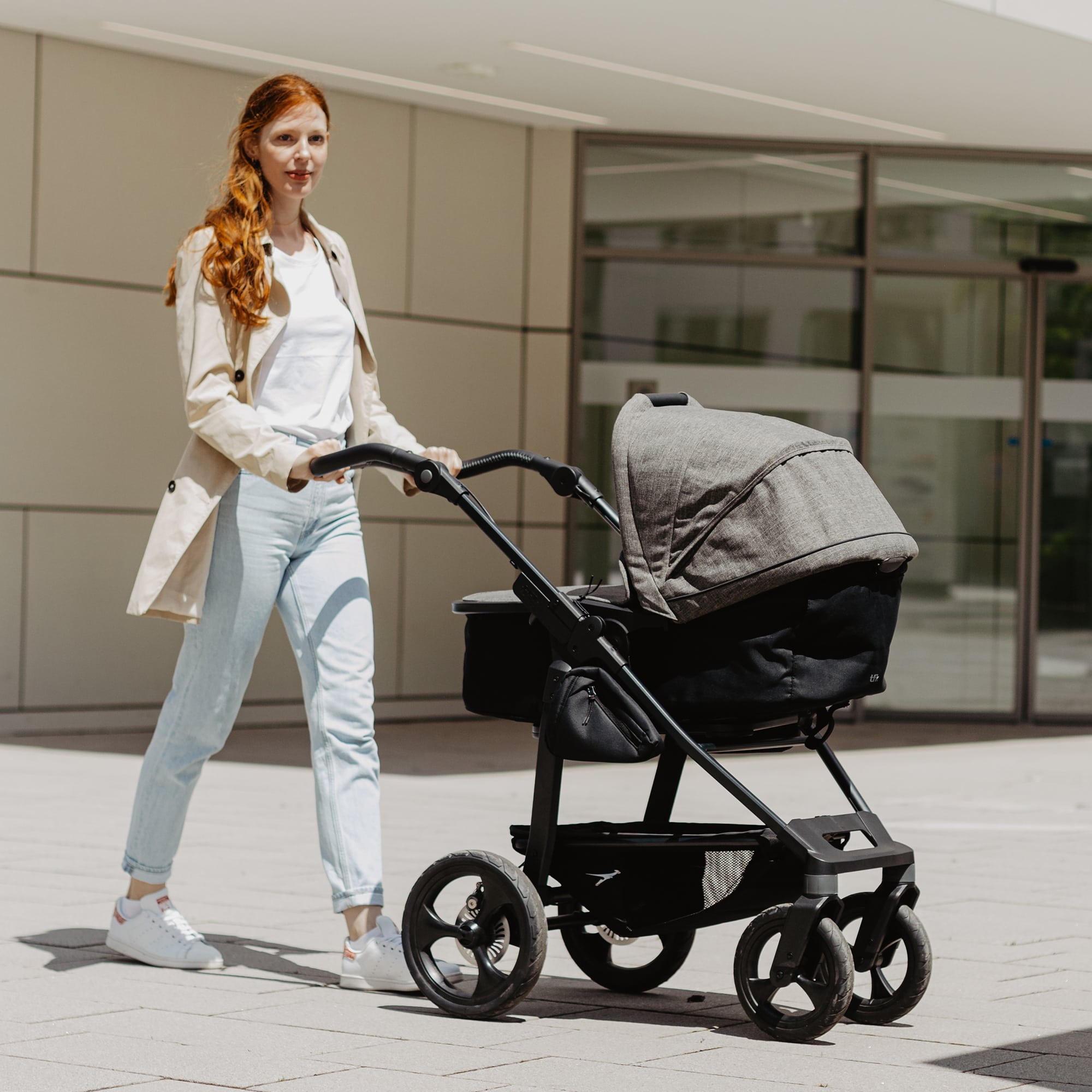 Kombi-Kinderwagen, tfk, Grau – Produktansicht
