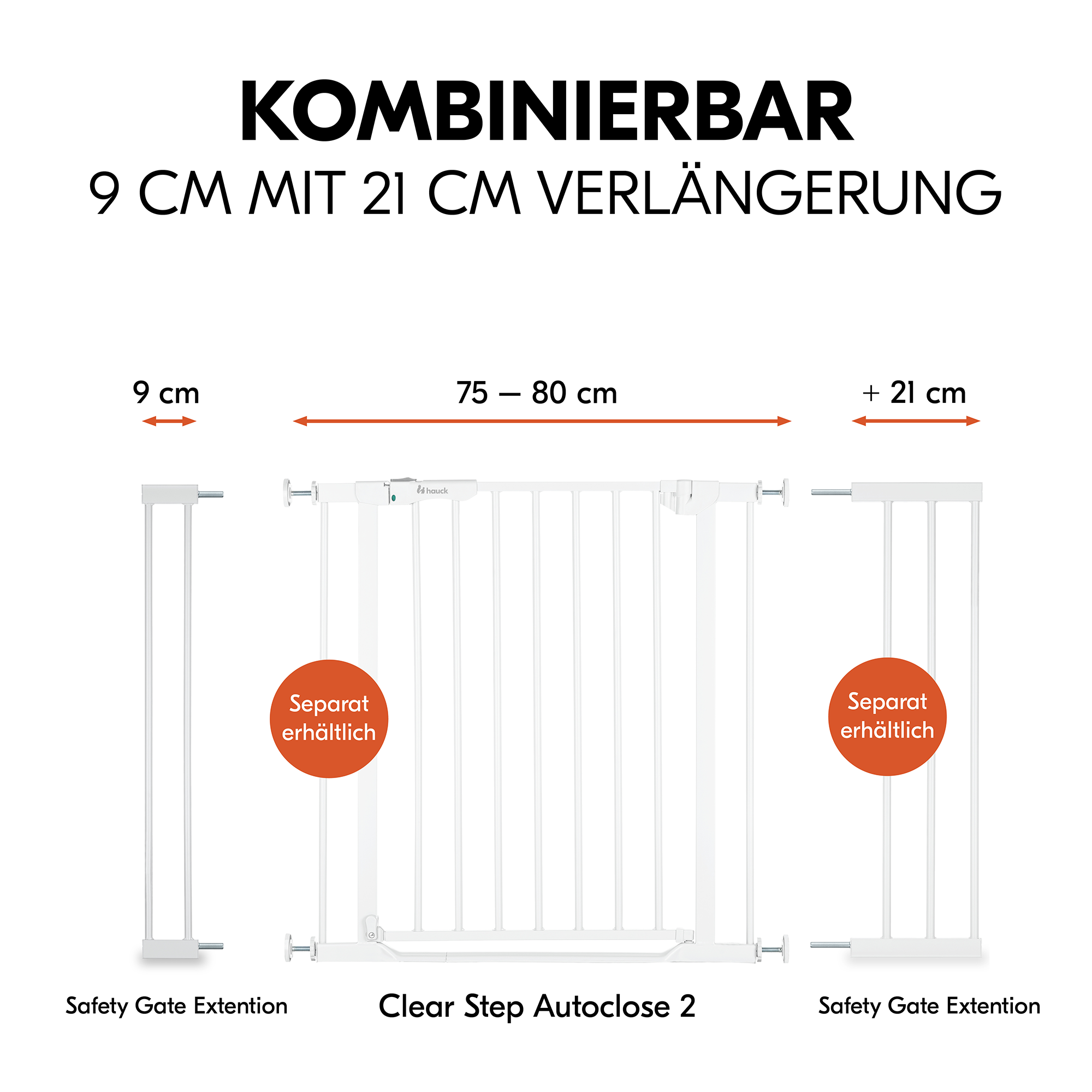 Tür- & Treppenschutzgitter, hauck, Weiß – Produktansicht
