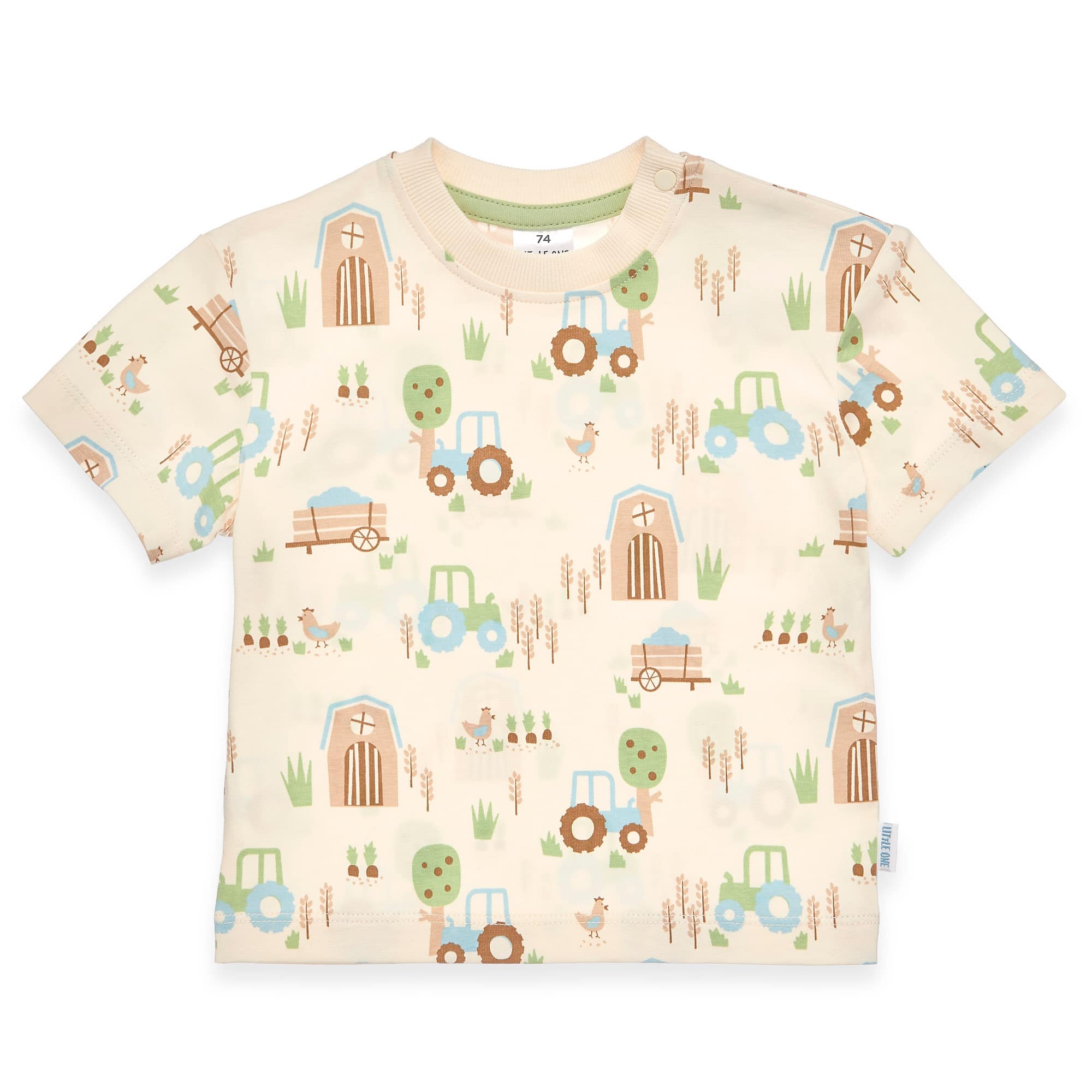 Kurzarmshirts, LITTLE ONE, Weiß – Besonderheit: aus 95% Baumwolle