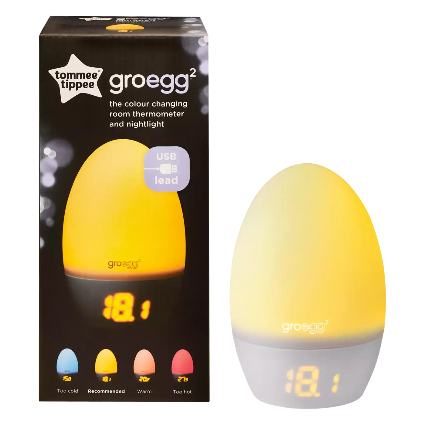 Nachtlichter, tommee tippee, Weiß – Besonderheit: Raumthermometer & Nachtlicht