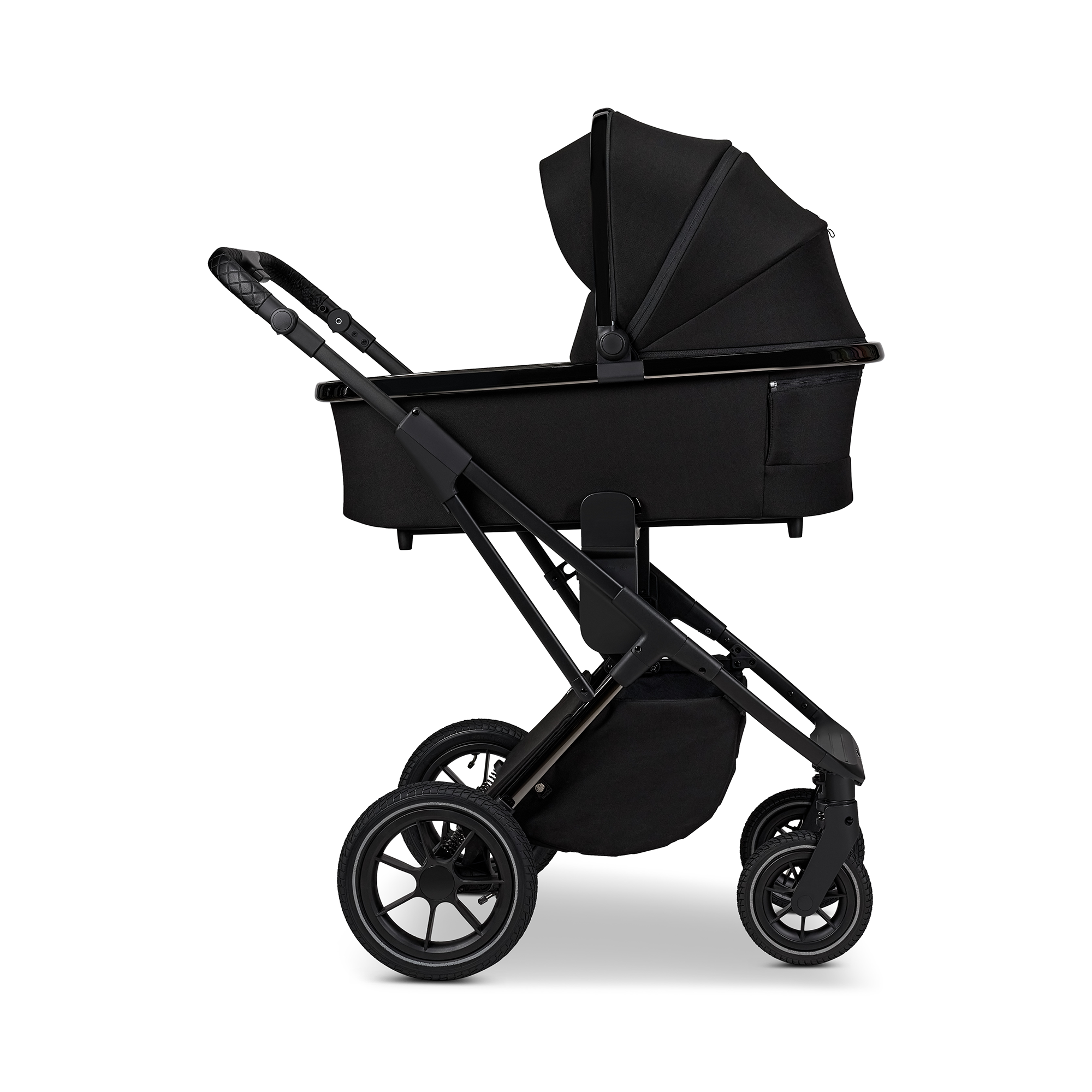 Kombi-Kinderwagen, MOON, Schwarz – Produktansicht