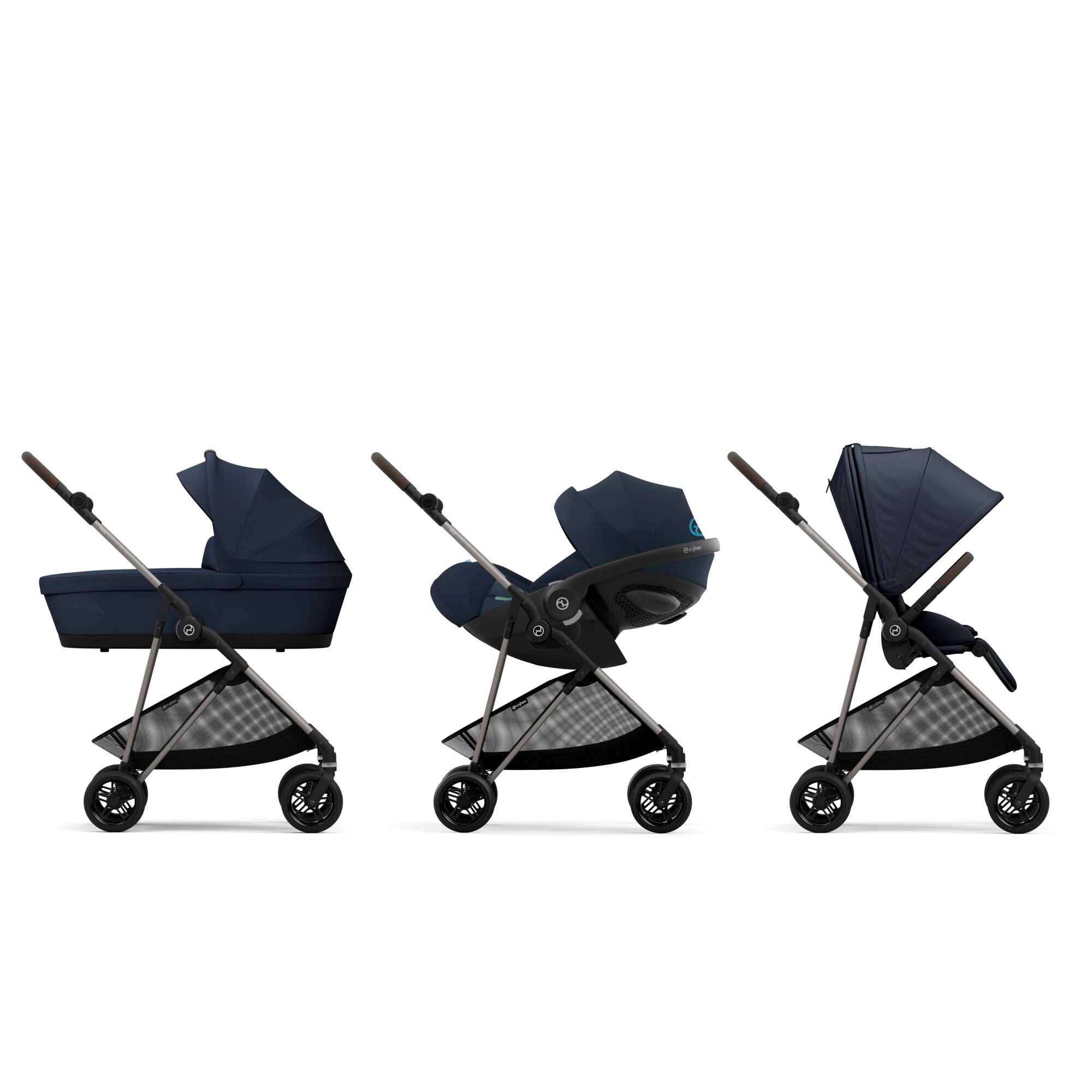 Kombi-Kinderwagen, cybex, Blau – Produktansicht