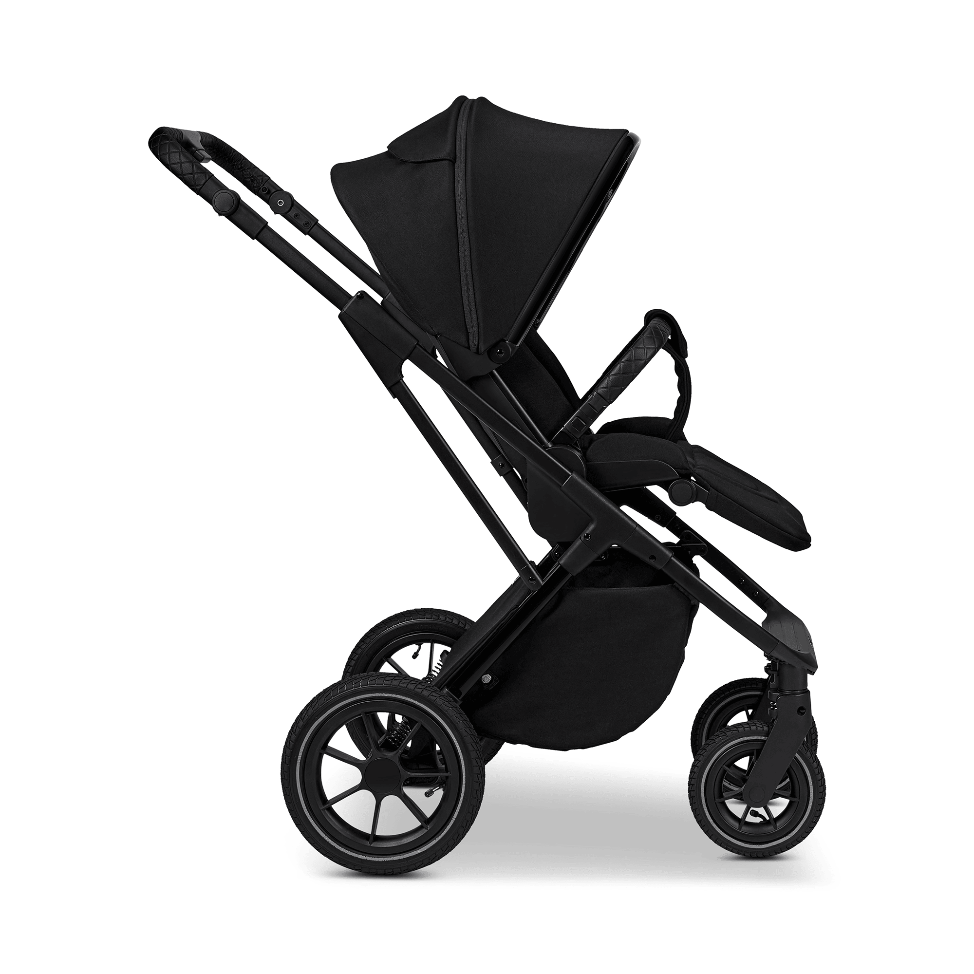 Kombi-Kinderwagen, MOON, Schwarz – Produktansicht