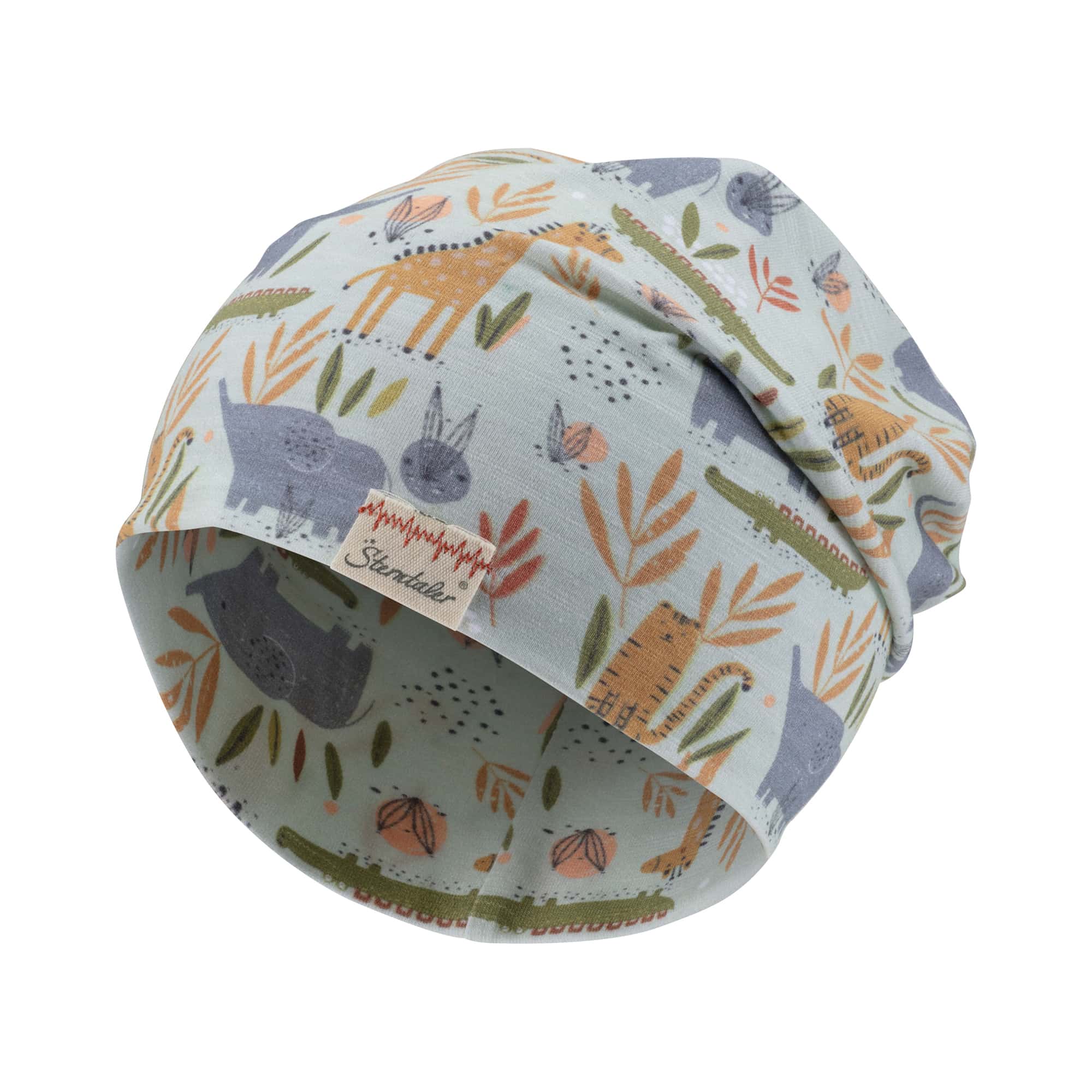 Beanie Mützen, Sterntaler, Grün – Besonderheit: mit 2 Tragevarianten: mit oder ohne Umschlag
