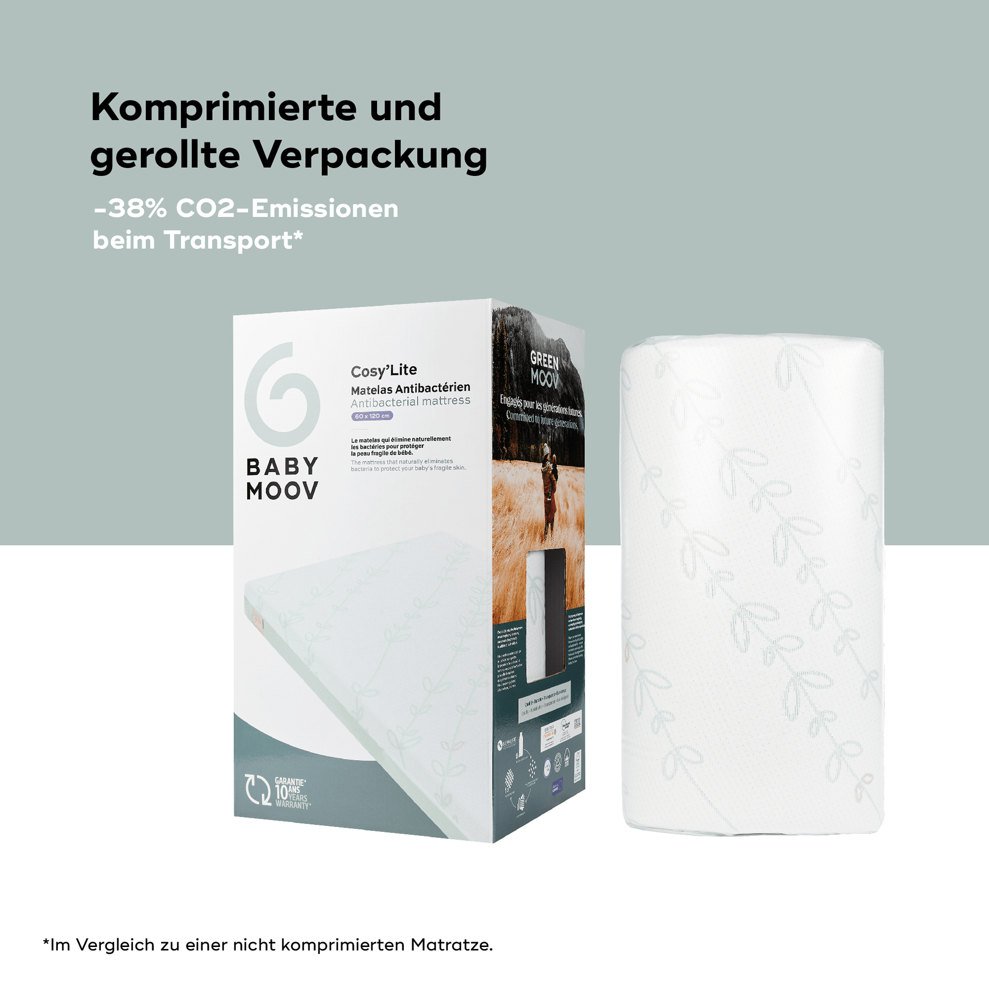 Matratzen 60 x 120 cm, babymoov, Weiß – Produktansicht