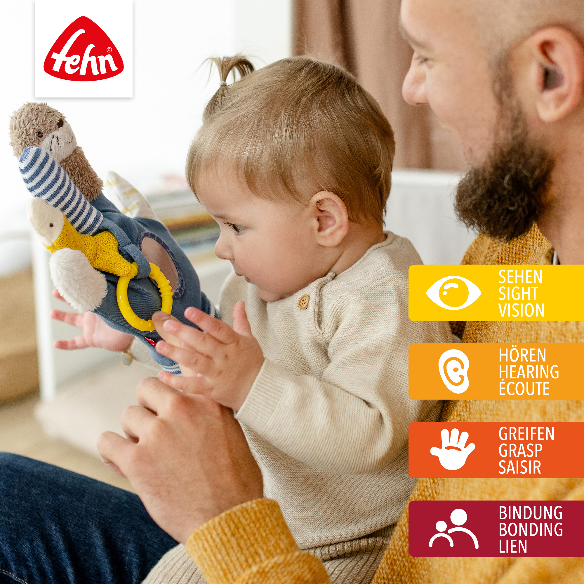 Rasseln & Greiflinge, fehn, Blau – Produktansicht