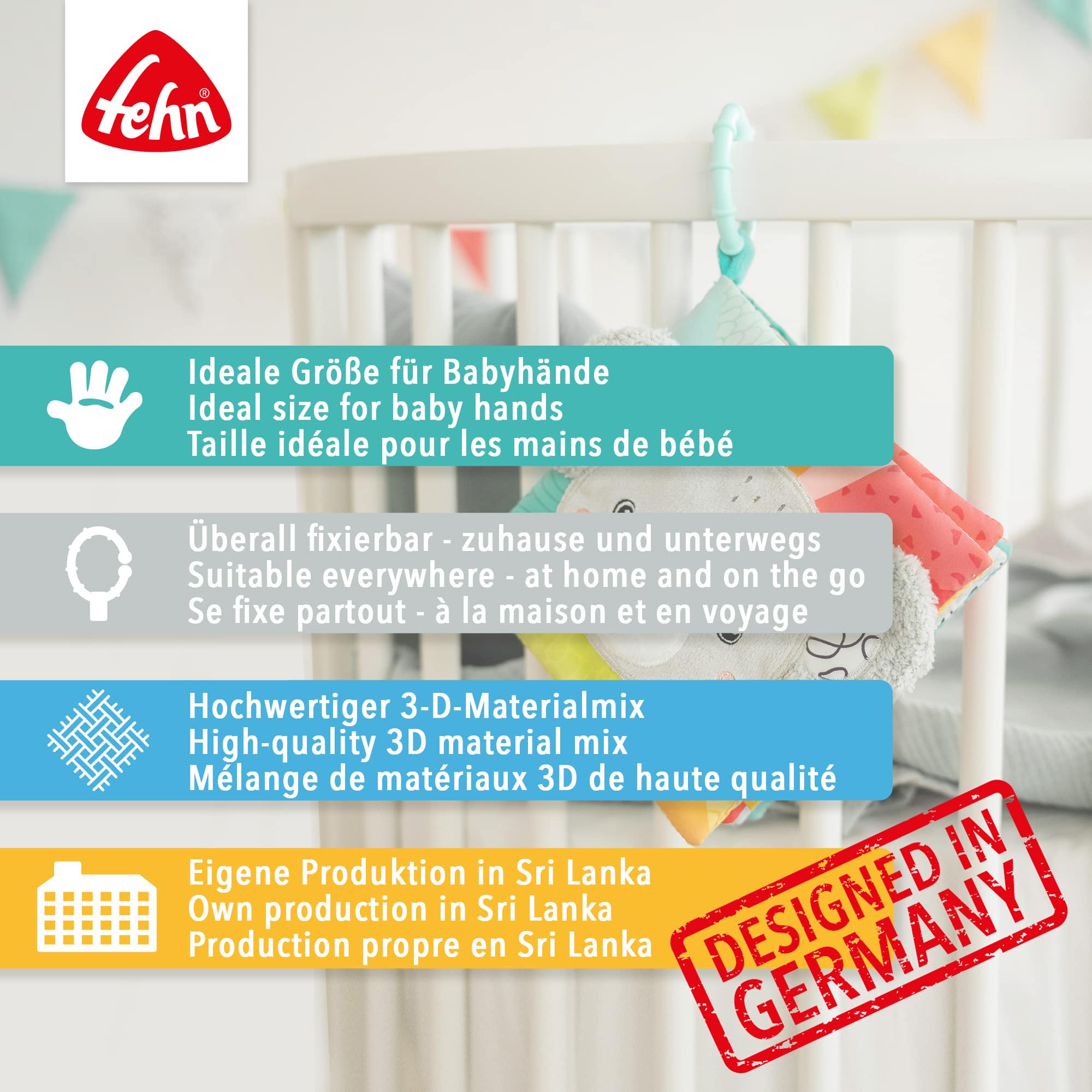 Stoffbücher, fehn, Weiß – Produktansicht