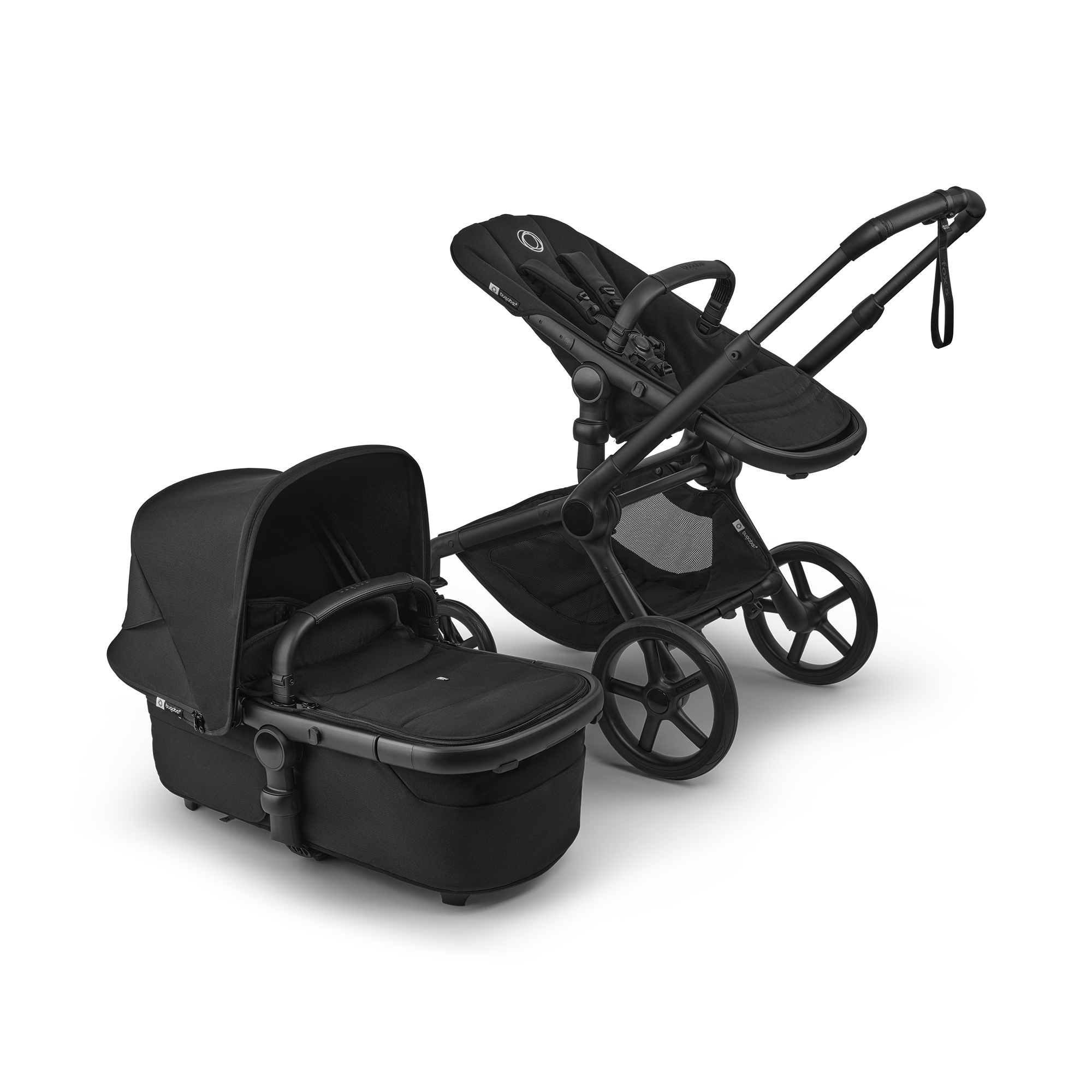 Kombi-Kinderwagen, bugaboo, Schwarz – Besonderheit: Kinderwagen-Komplettset