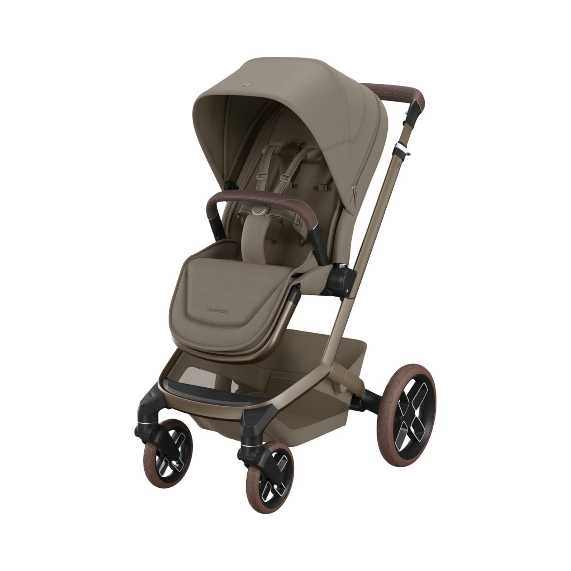 MAXI-COSI Premium, Braun – Besonderheit: hervorragender Fahrkomfort dank All-Terrain Räder und beidseitige CosiCruise-Federung
