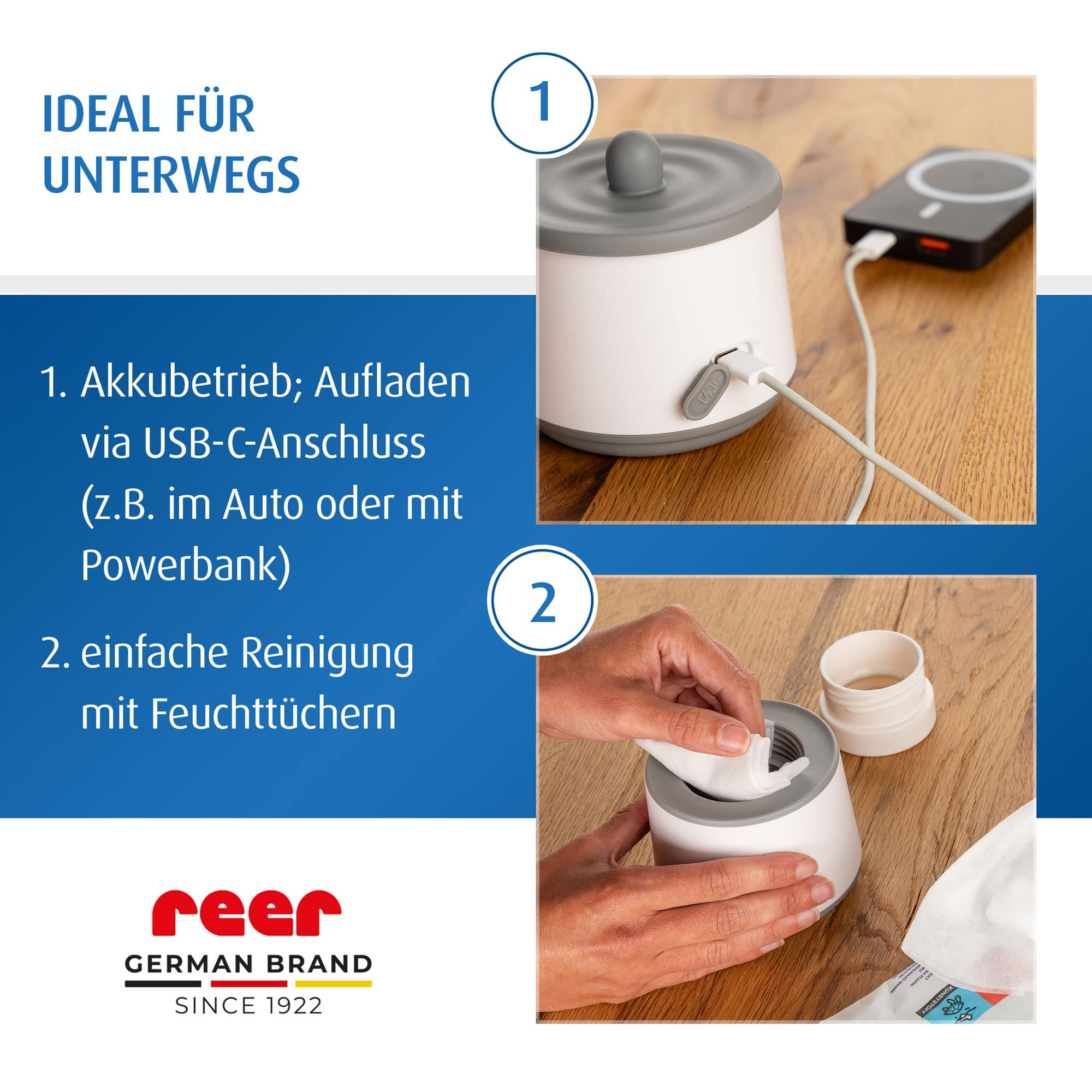 Babykostwärmer, reer, Weiß – Produktansicht