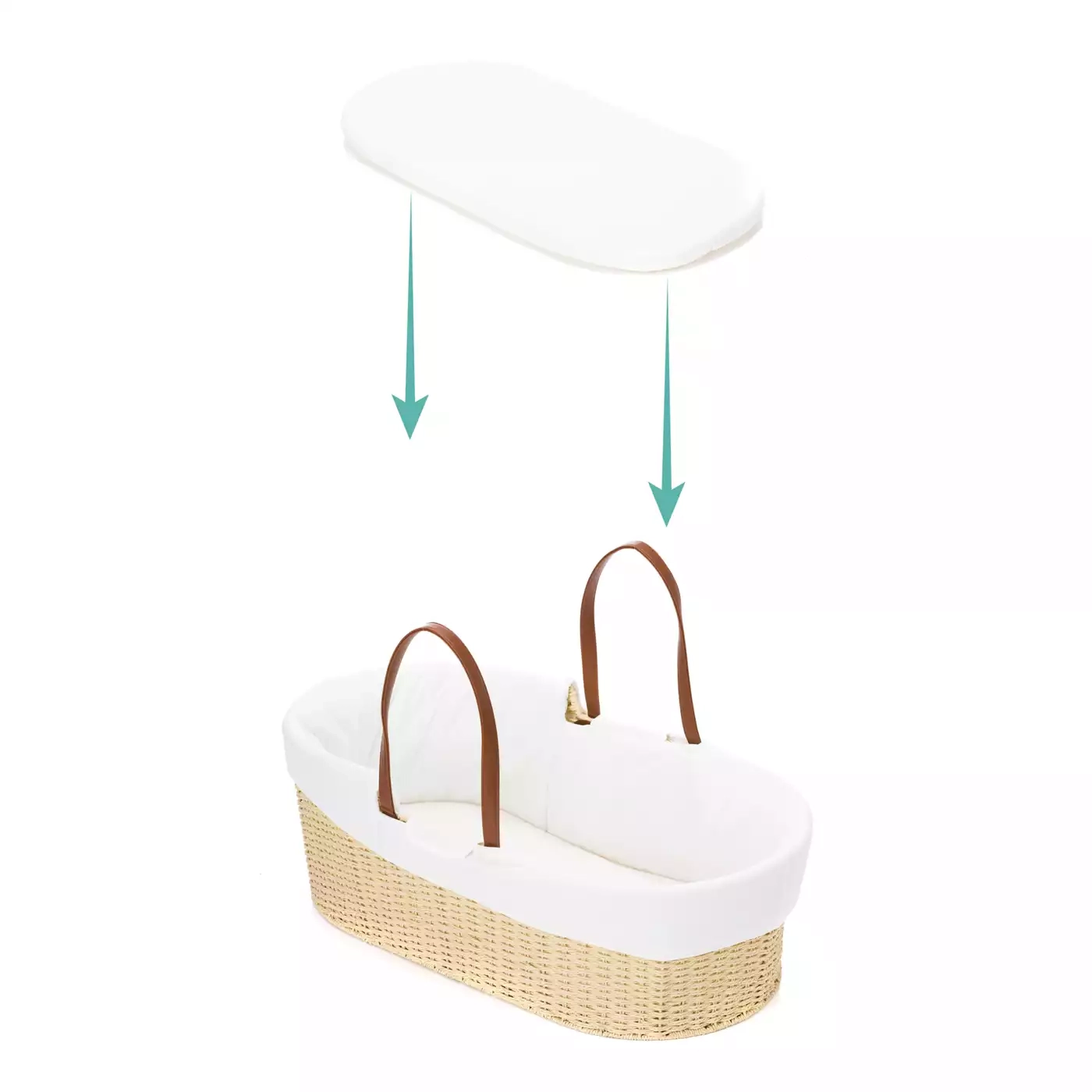 Moseskörbe, fillikid, Braun – Produktansicht