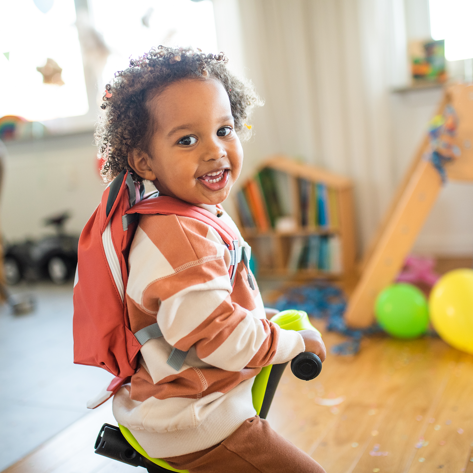 Kinderrucksäcke, LÄSSIG, Rot – Produktansicht