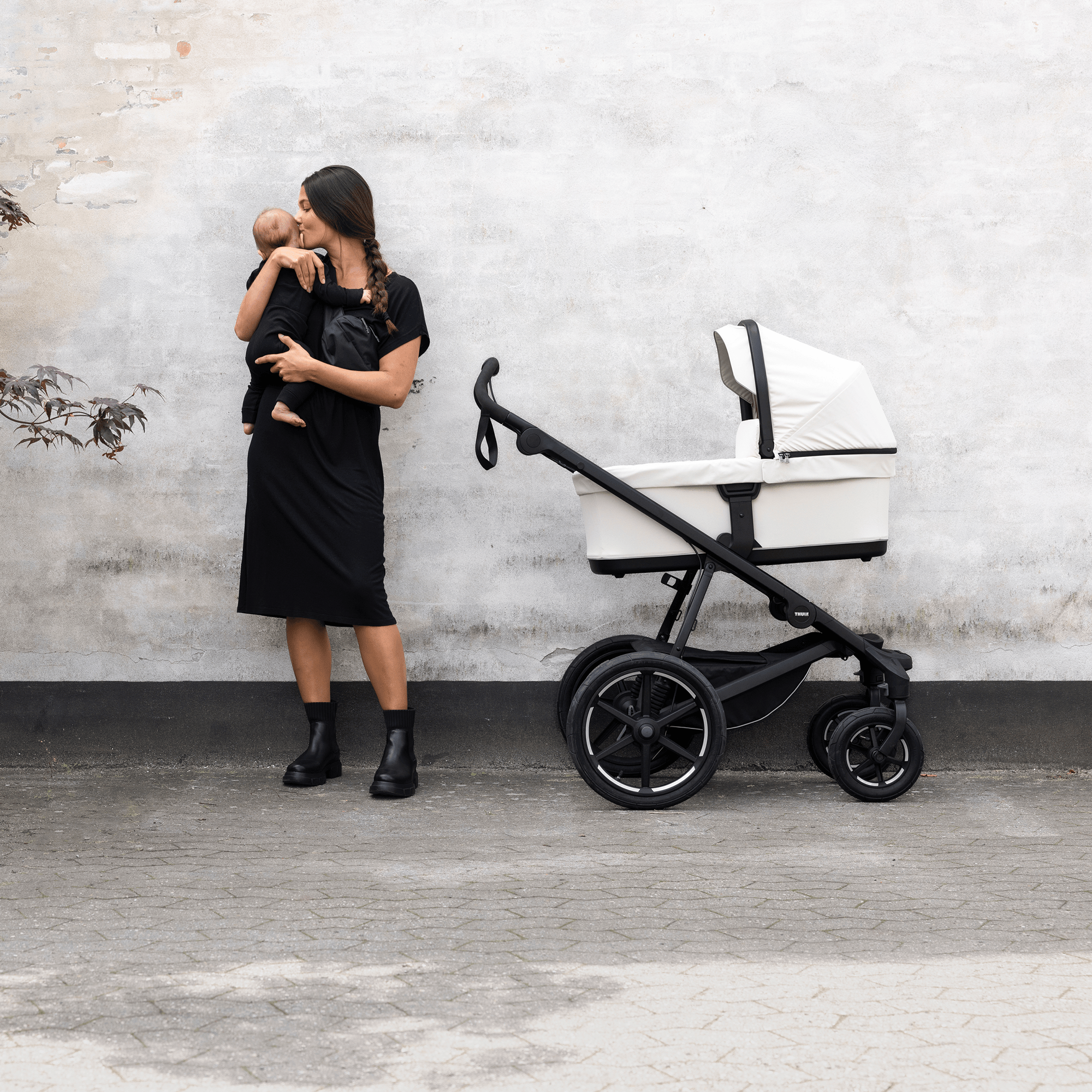 Kombi-Kinderwagen, THULE, Beige – Besonderheit: Set bestehend aus Sportwagen und Wanne