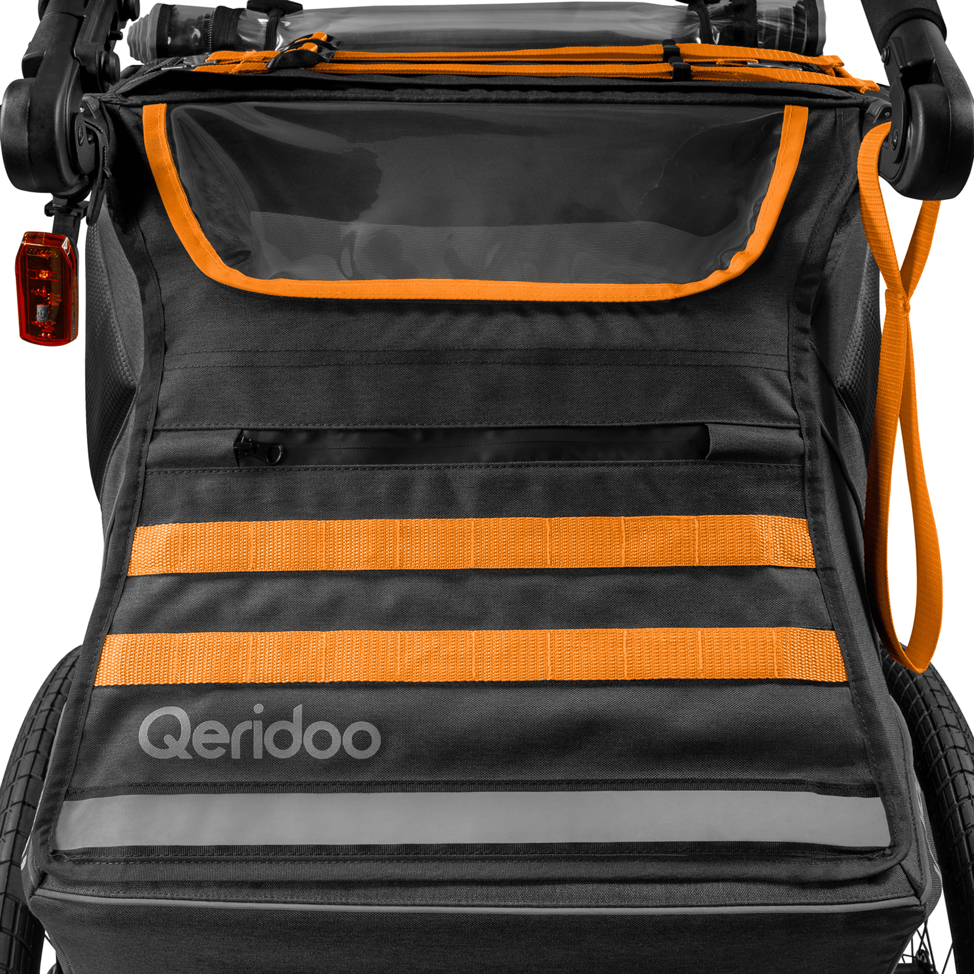 Fahrradanhänger, Qeridoo, Orange – Produktansicht