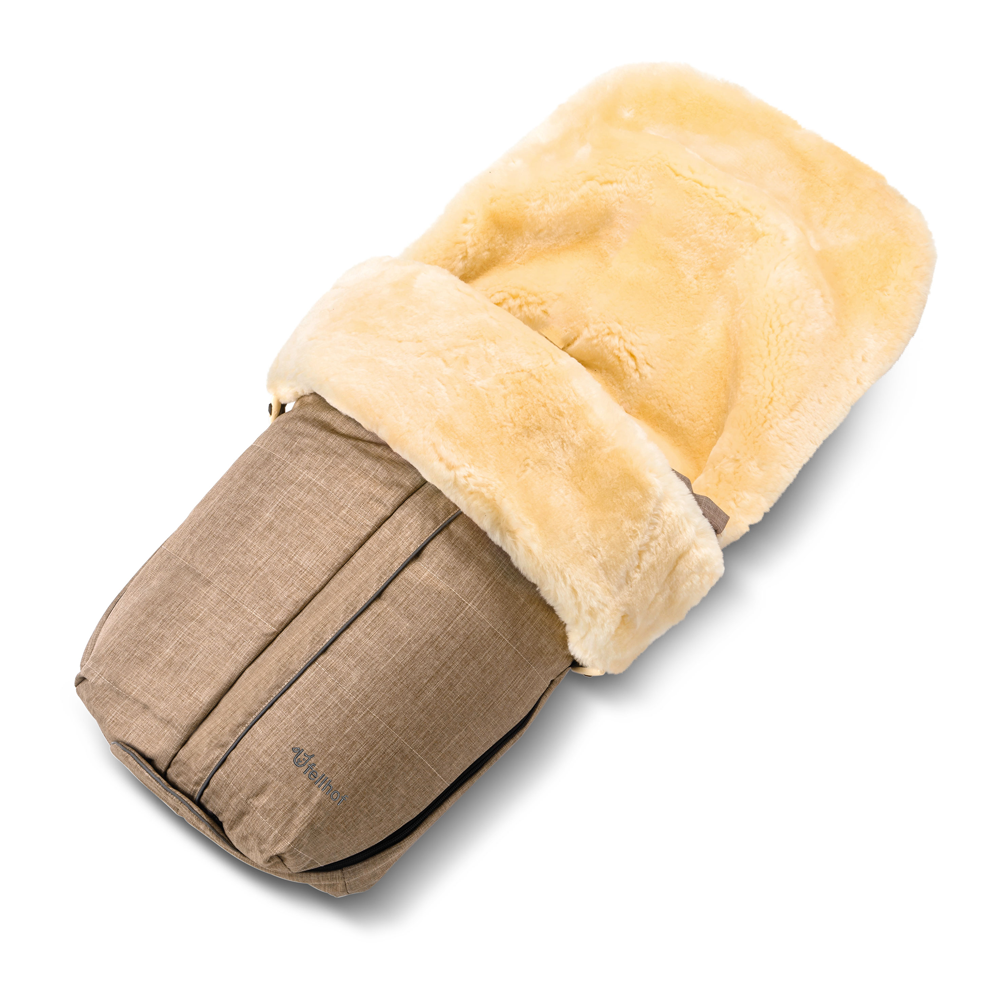 Fußsäcke & Decken, fellhof, Beige – Besonderheit: Innen: 100% Merino-Lammfell