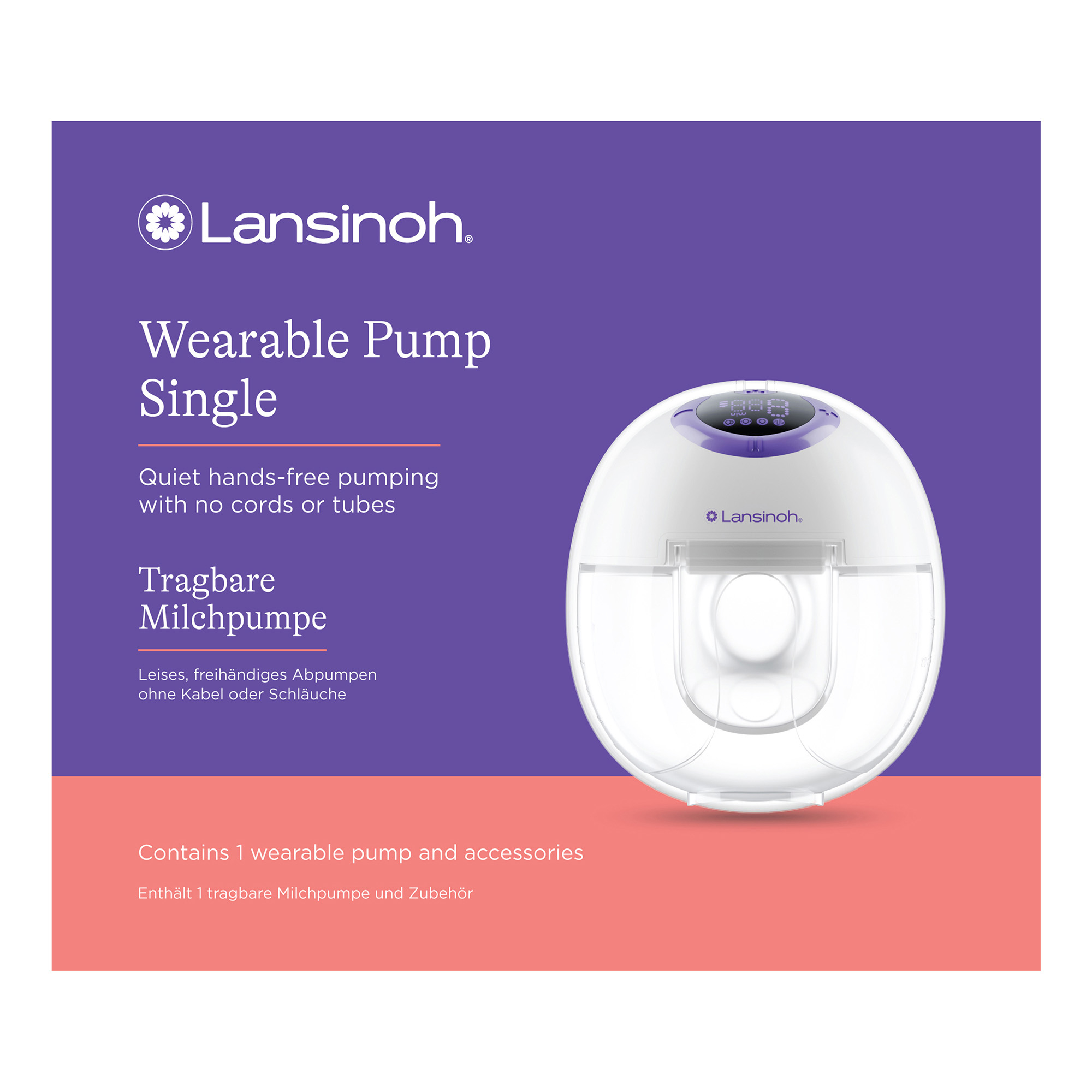 Hands Free Milchpumpen, Lansinoh, Weiß – Produktansicht