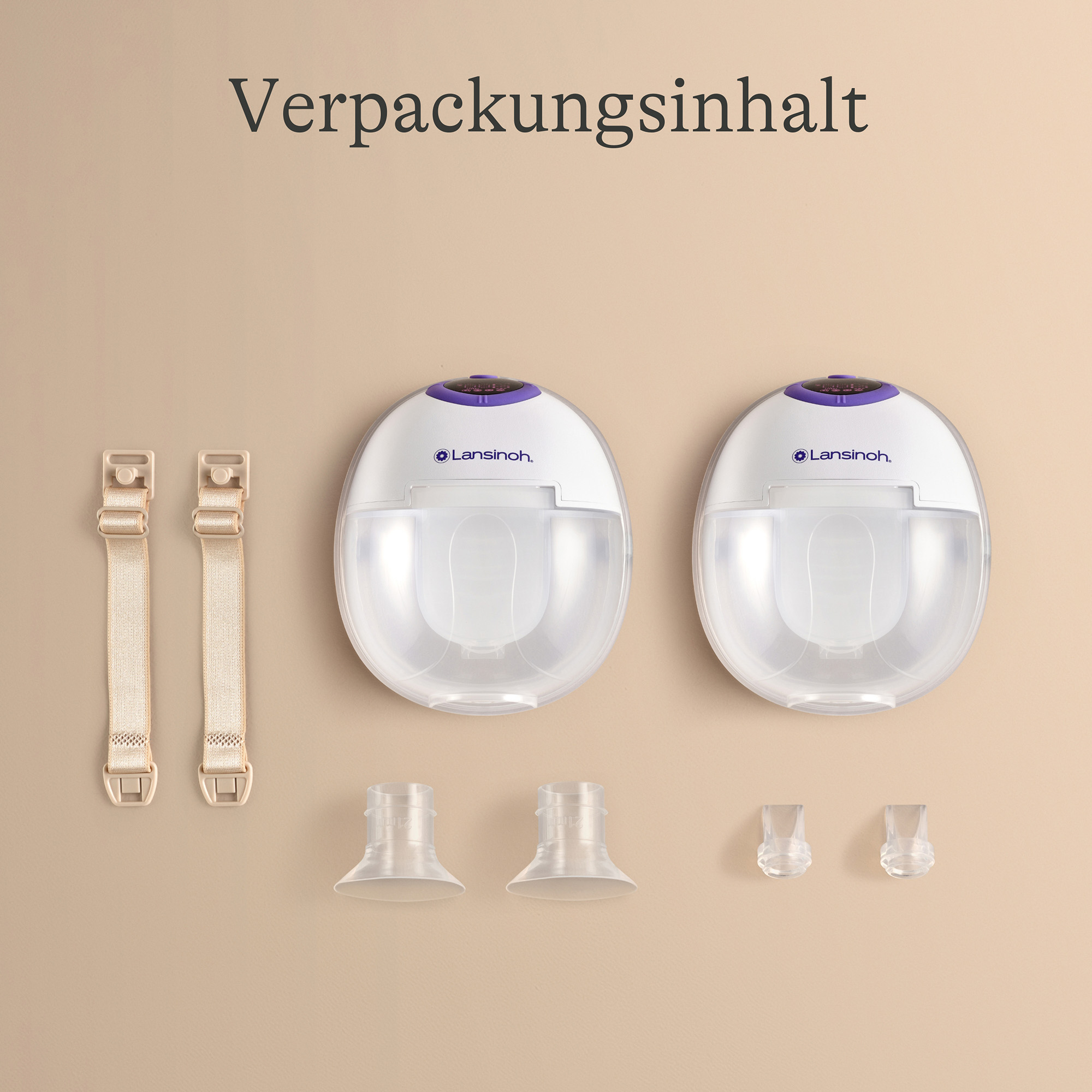 Hands Free Milchpumpen, Lansinoh, Weiß – Produktansicht