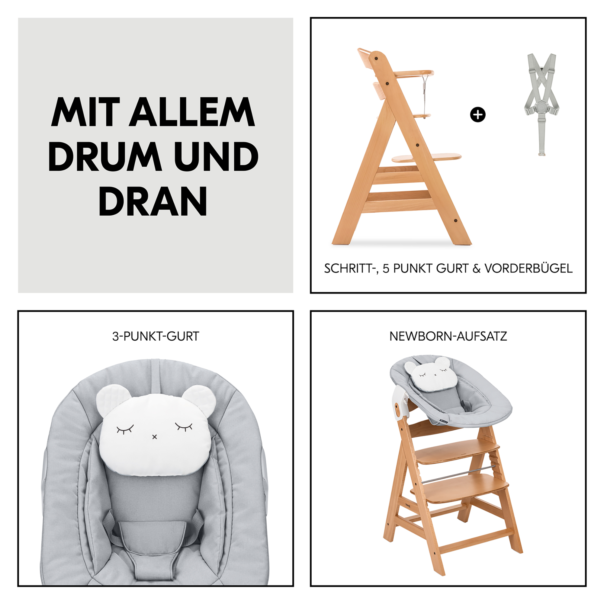 Treppenhochstühle, hauck, Grau – Produktansicht