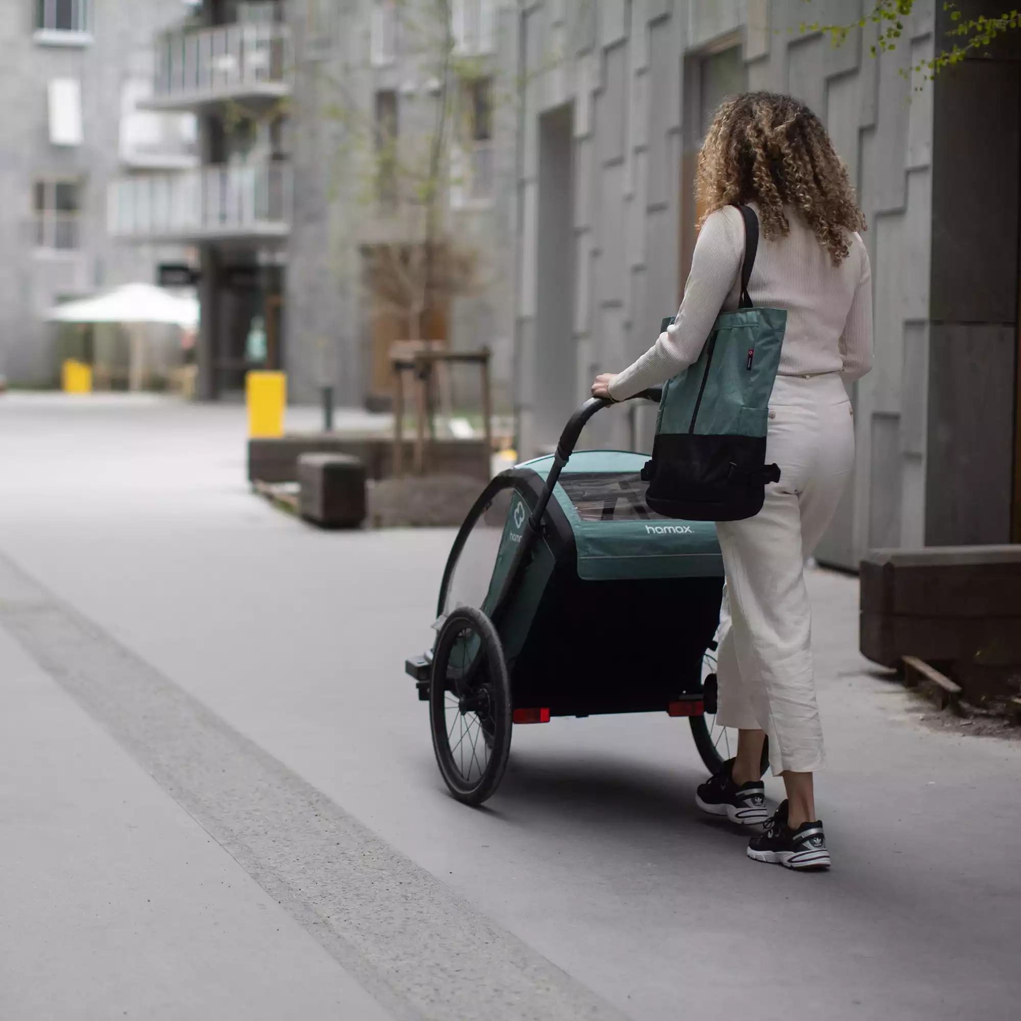 Fahrradanhänger, hamax, Grün – Produktansicht