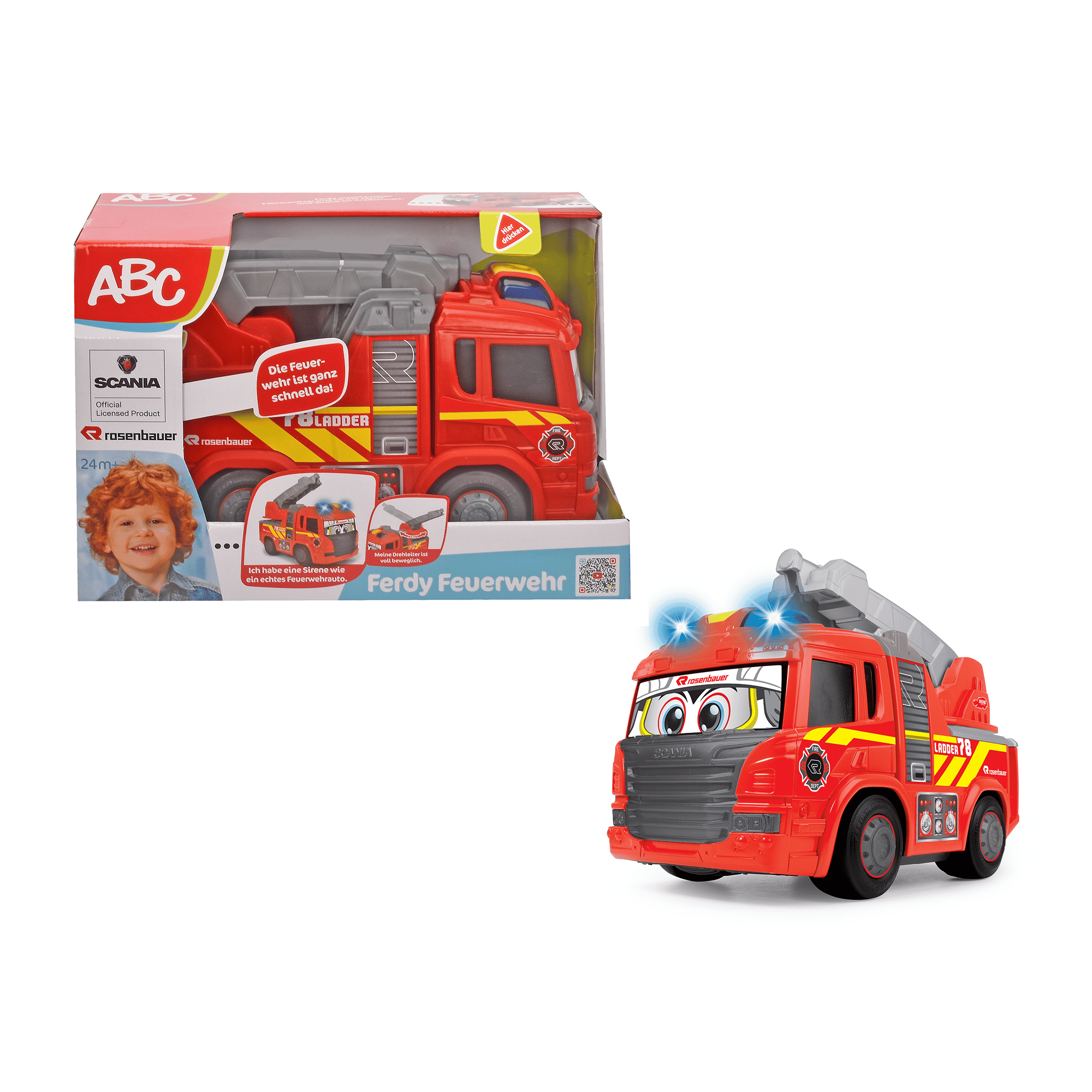 ABC Ferdy Feuerwehr 1 Simba Mehrfarbig Grau Schwarz Weiß Gelb Rot 2000580713206 1