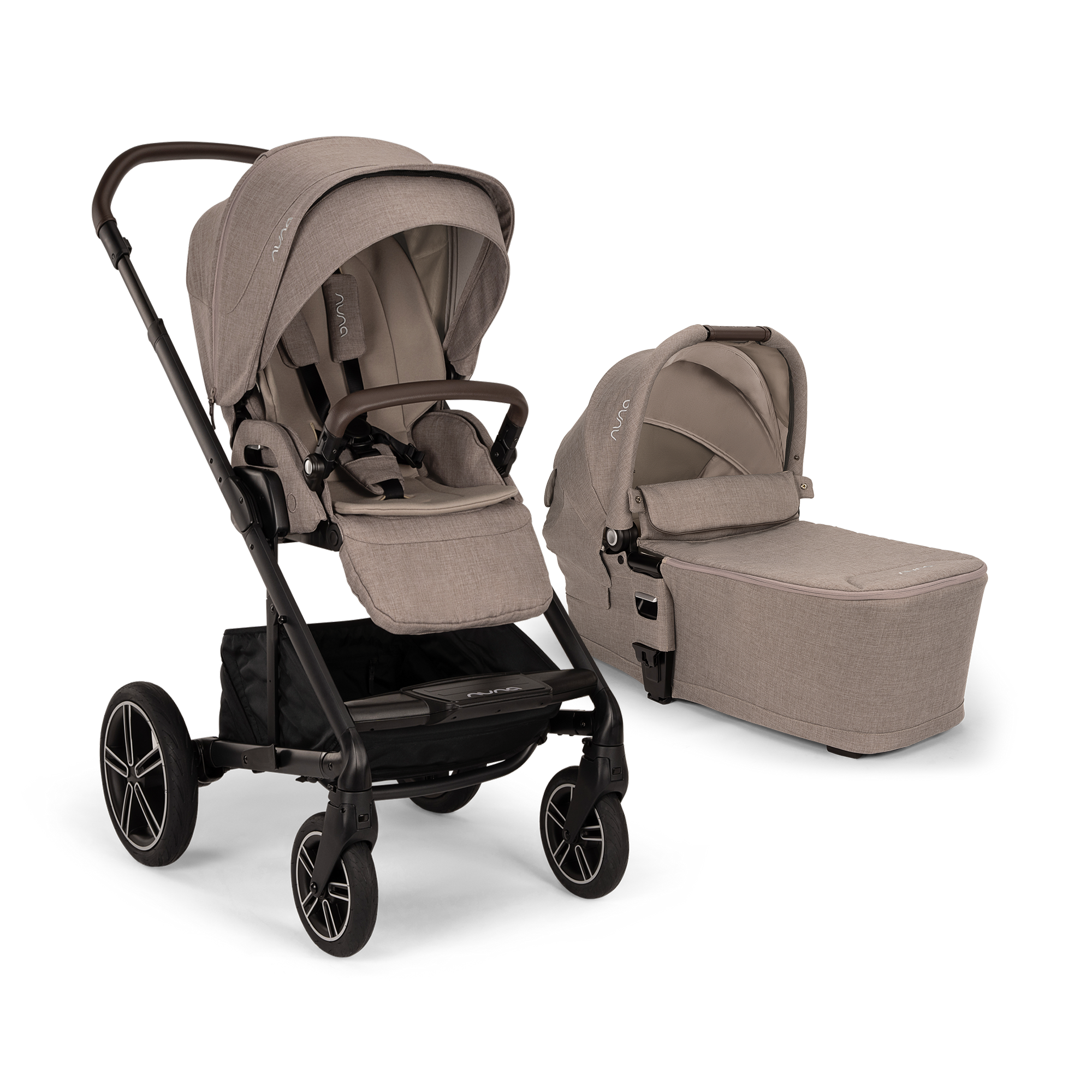 Kombi-Kinderwagen, nuna, Braun – Produktansicht