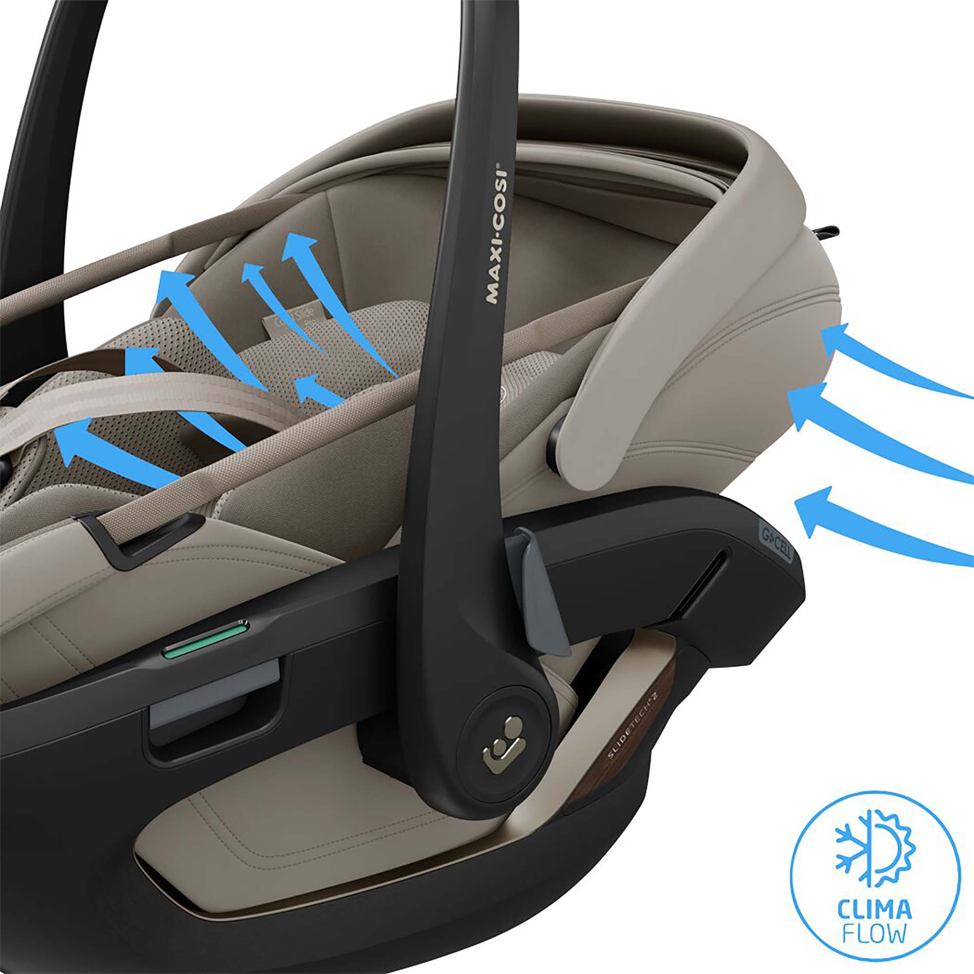 Babyschalen 0-13 kg, Gruppe 0+, MAXI-COSI Premium, Beige – Produktansicht