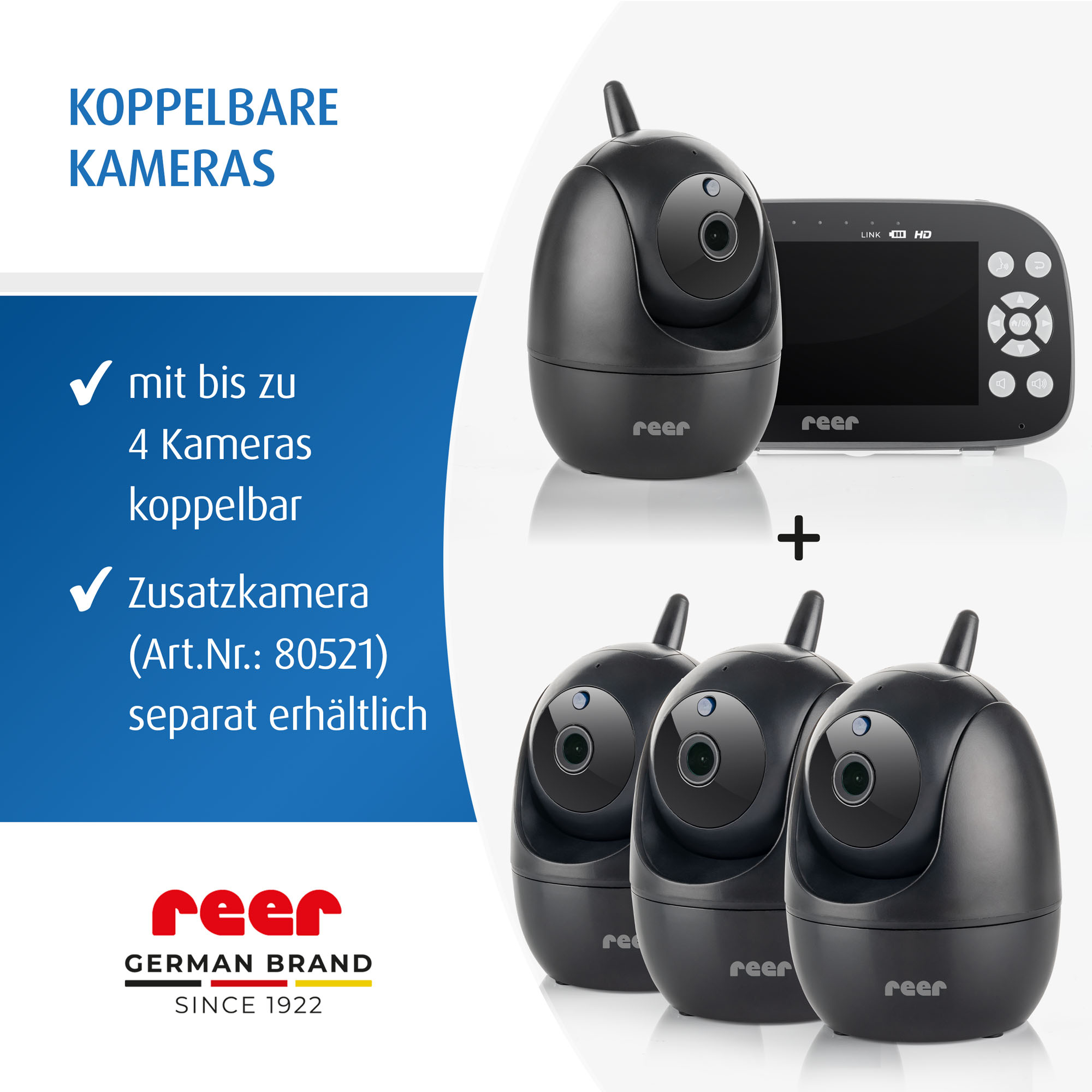Video Babyphone, reer, Schwarz – Produktansicht
