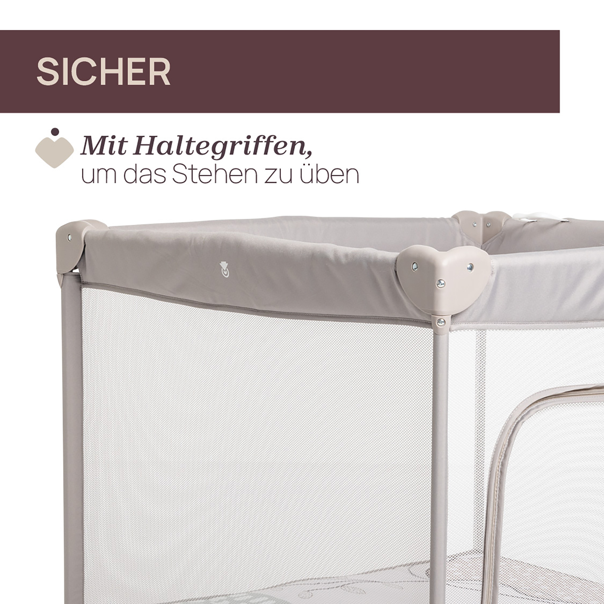 Laufgitter & Laufgittereinlagen, chicco, Beige – Produktansicht