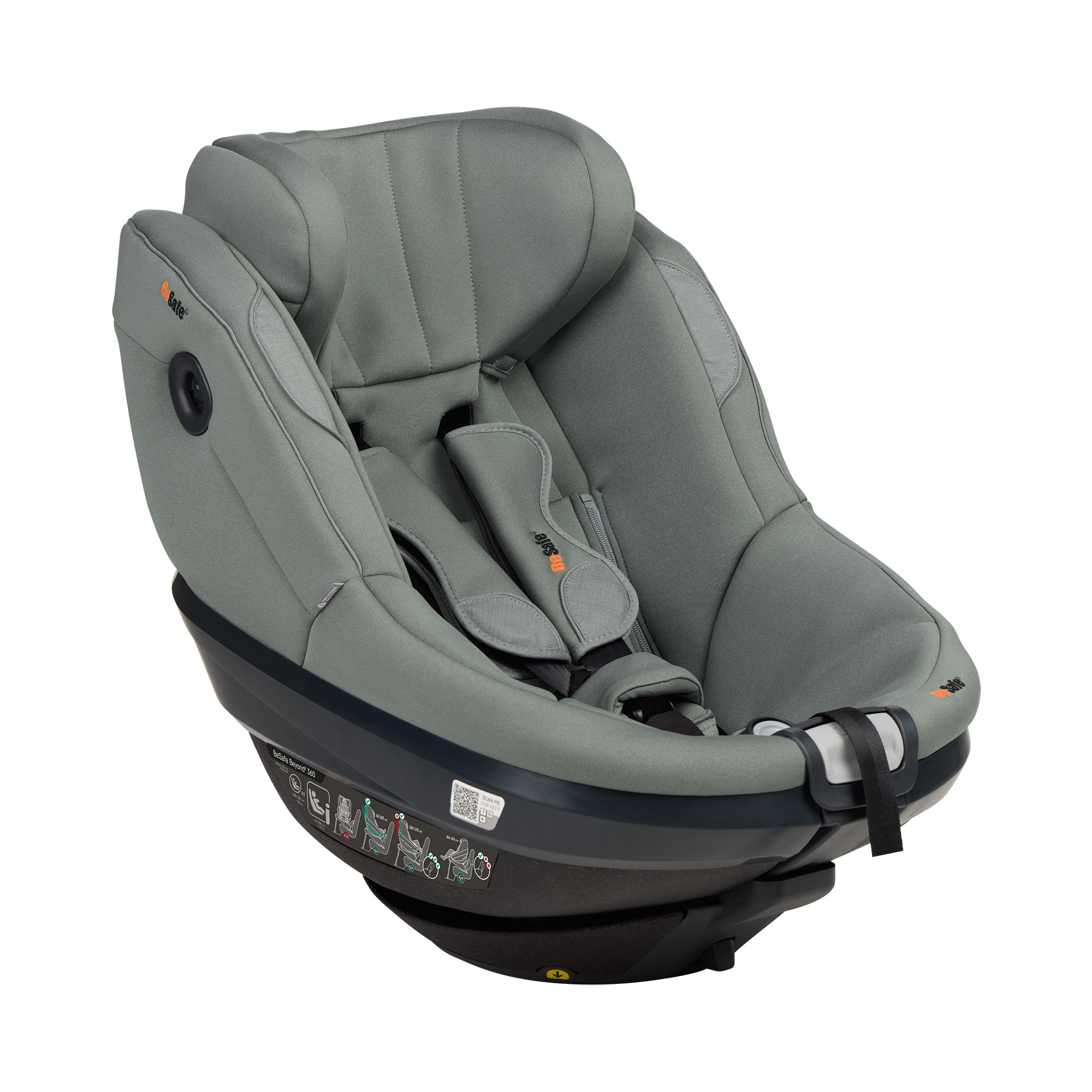 Reboarder 0-18 kg, Gruppe 0+/1, BeSafe, Grün – Besonderheit: Ergo Cushion™  - für maßgeschneiderten Komfort und optimale Unterstützung der Wirbelsäule ausgestattet