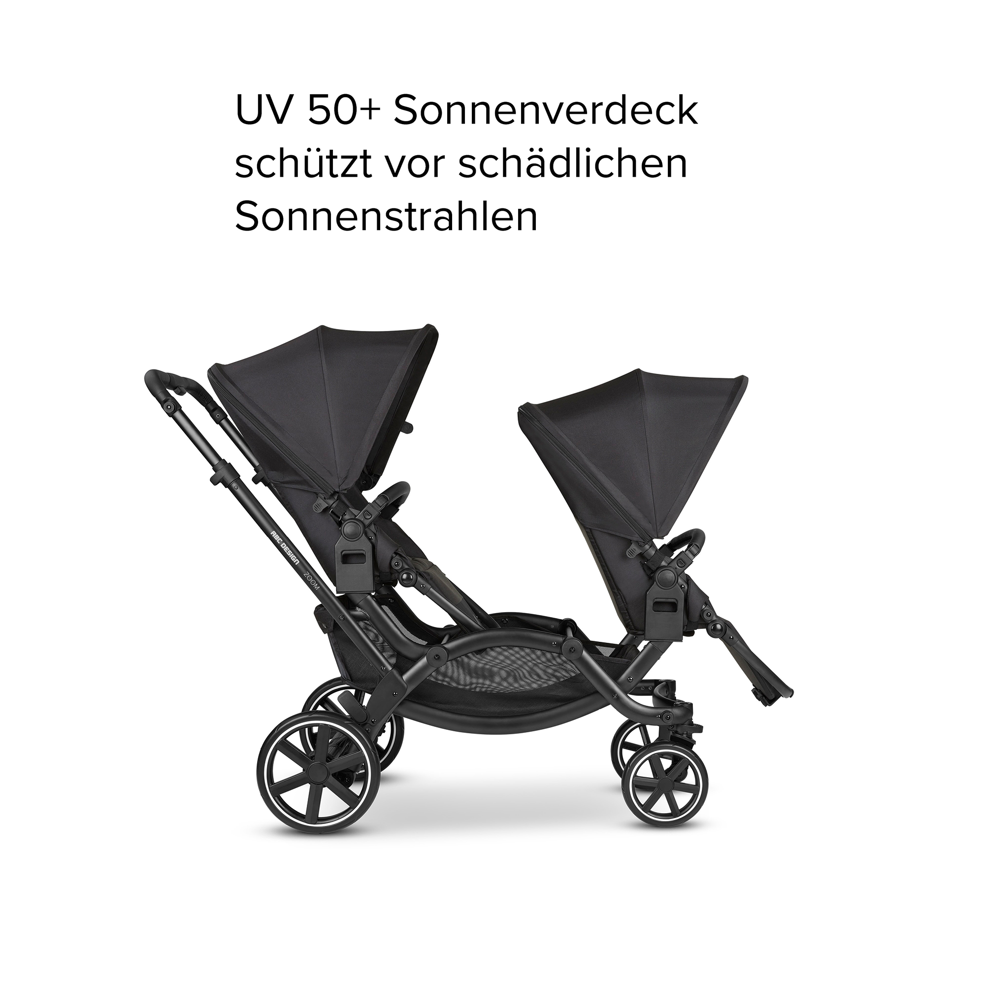 Zwillingswagen & Geschwisterwagen, ABC DESIGN, Schwarz – Produktansicht