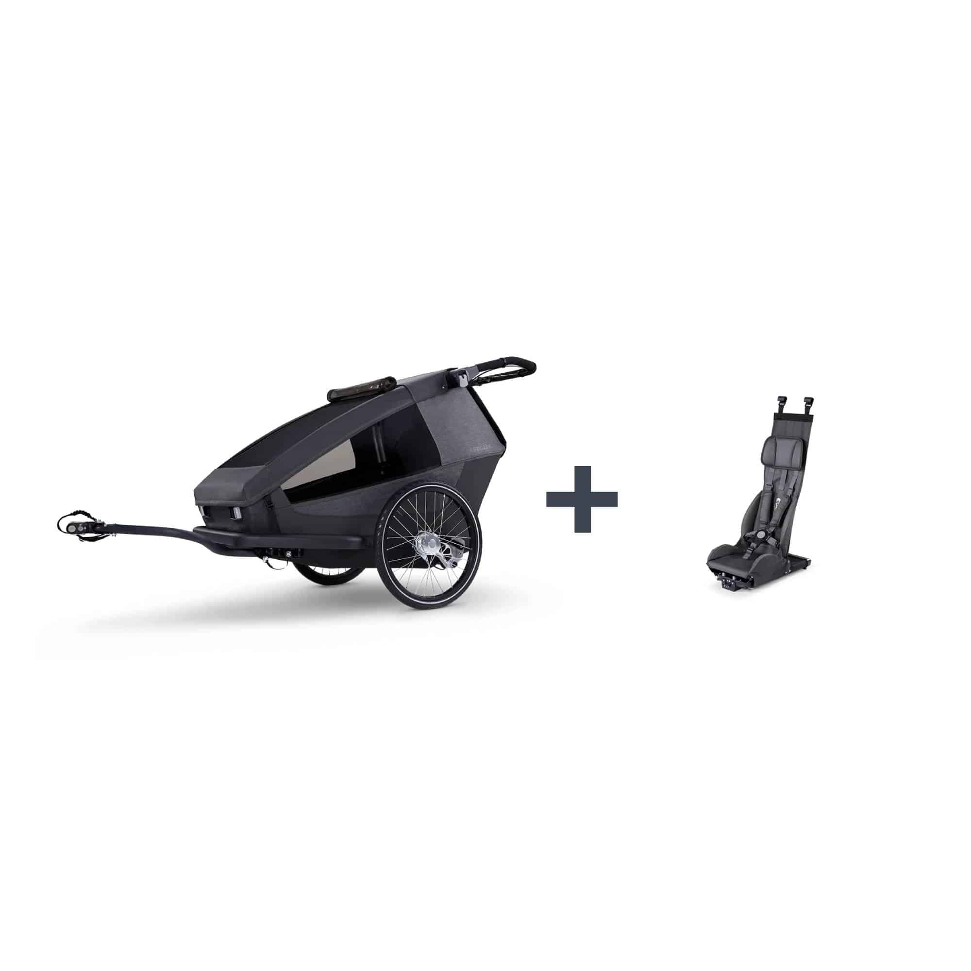 Fahrradanhänger, Croozer, Schwarz – Produktansicht