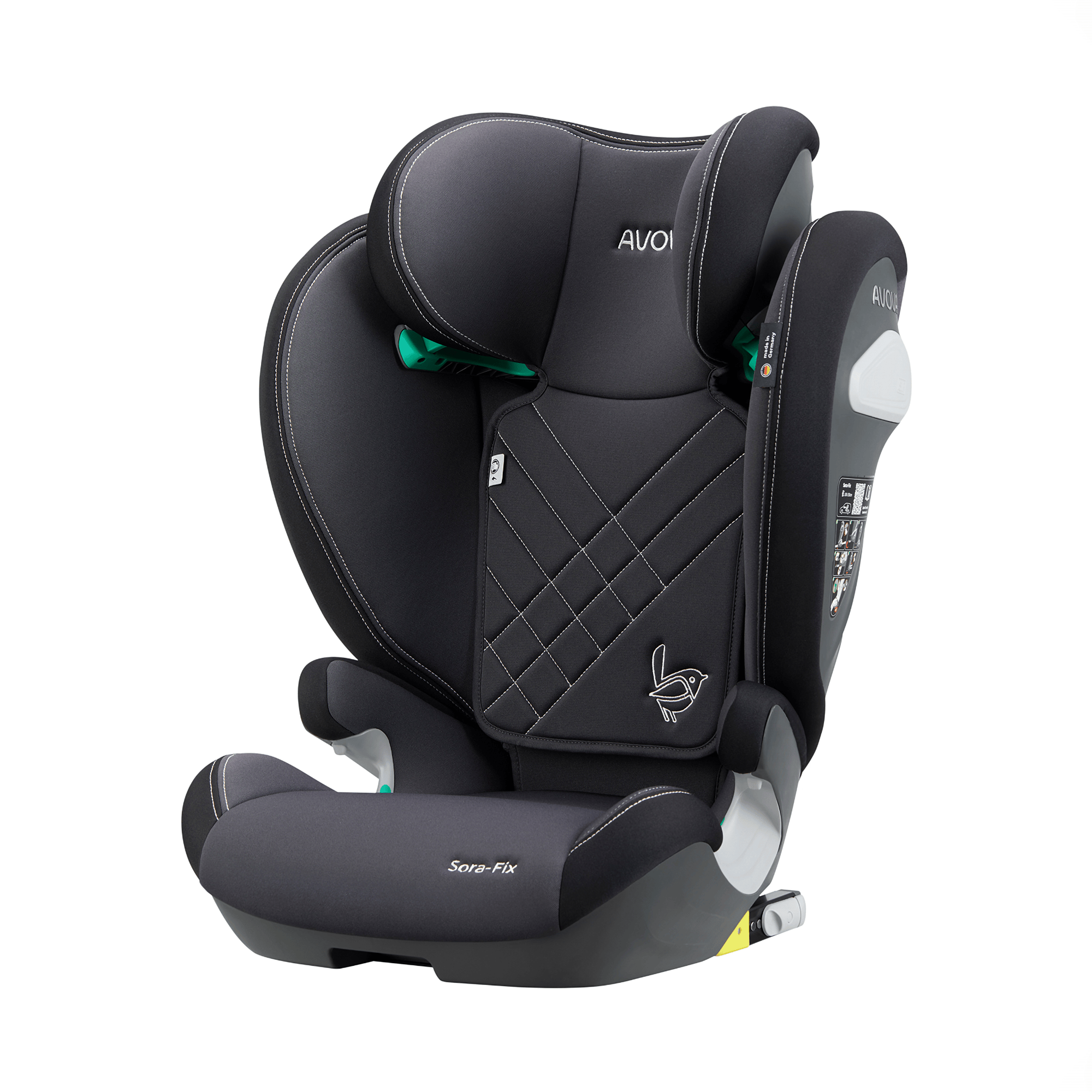 Kindersitze 15-36 kg, Gruppe 2/3, AVOVA, Grau – Produktansicht