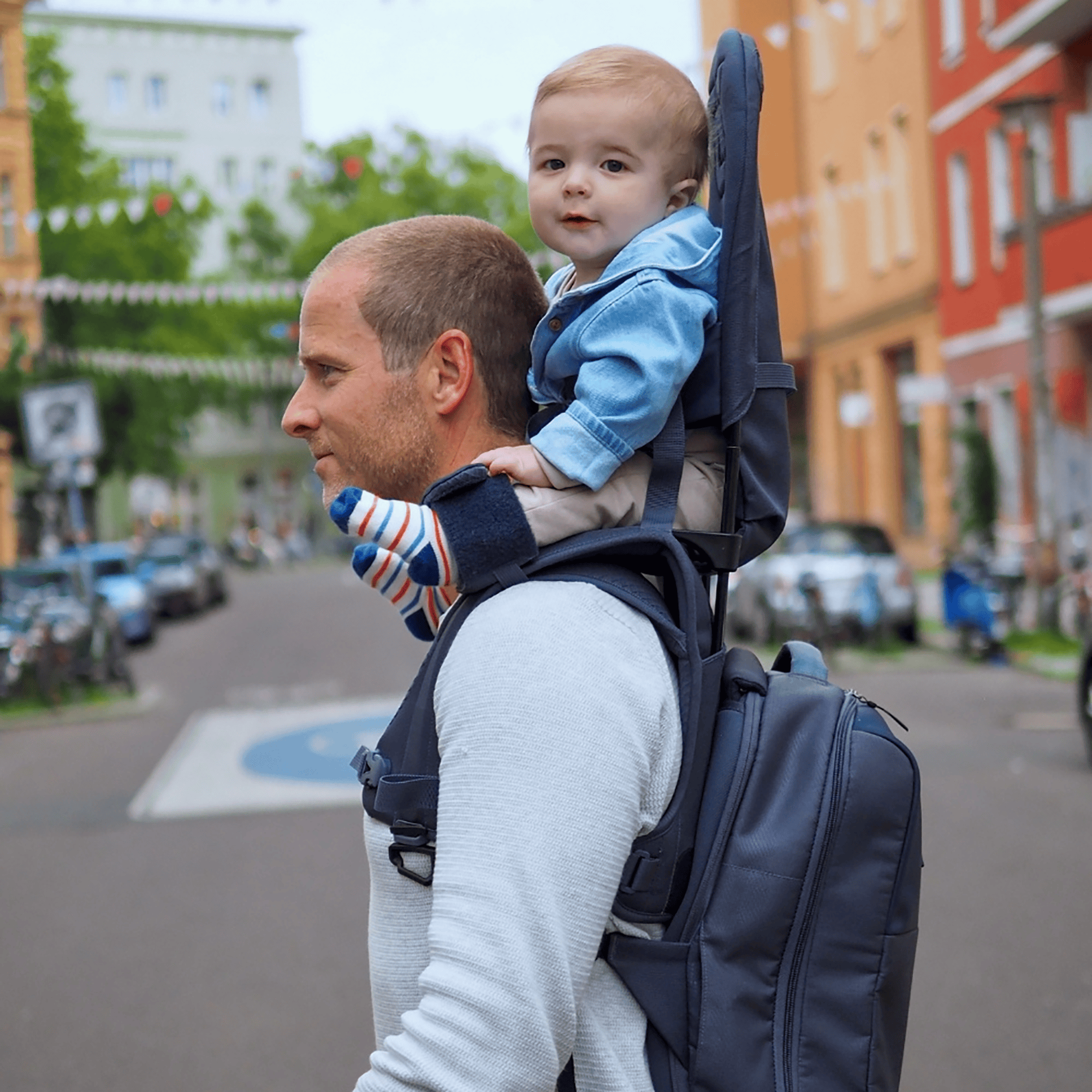 Wickelrucksäcke, MINIMEIS, Blau – Produktansicht