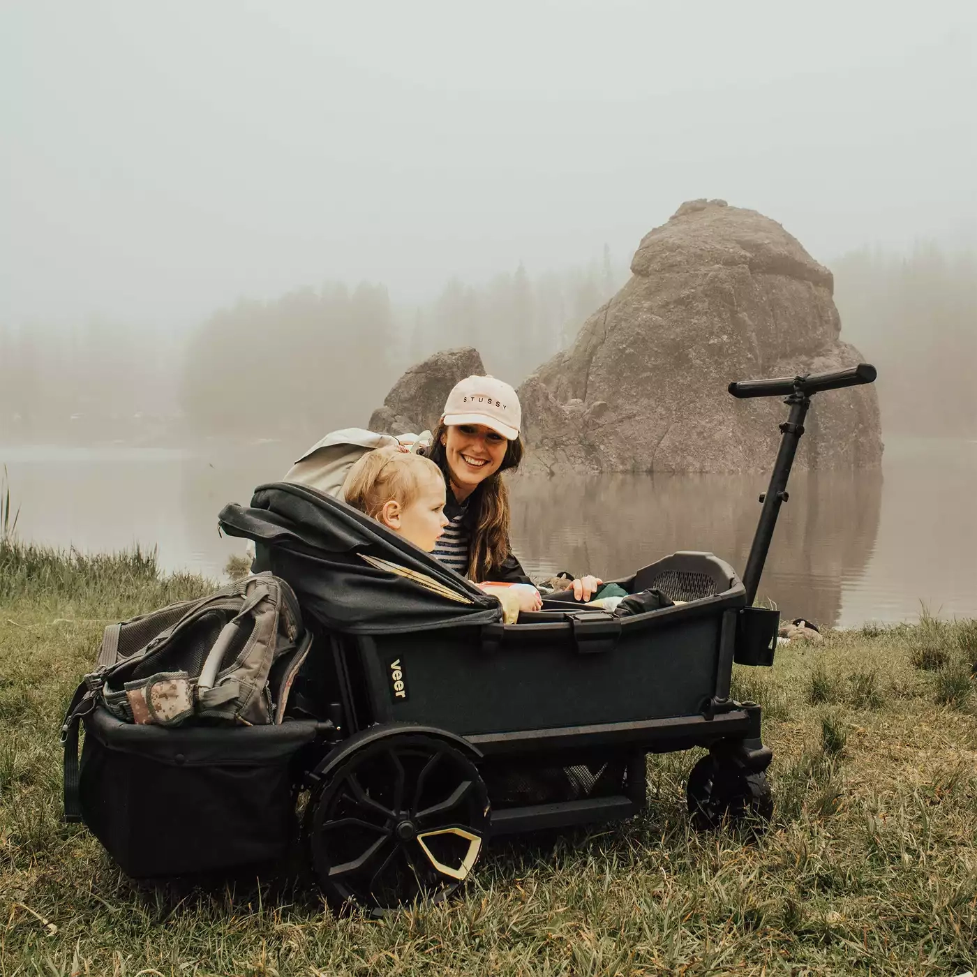 Bollerwagen, VEER, Grau – Produktansicht
