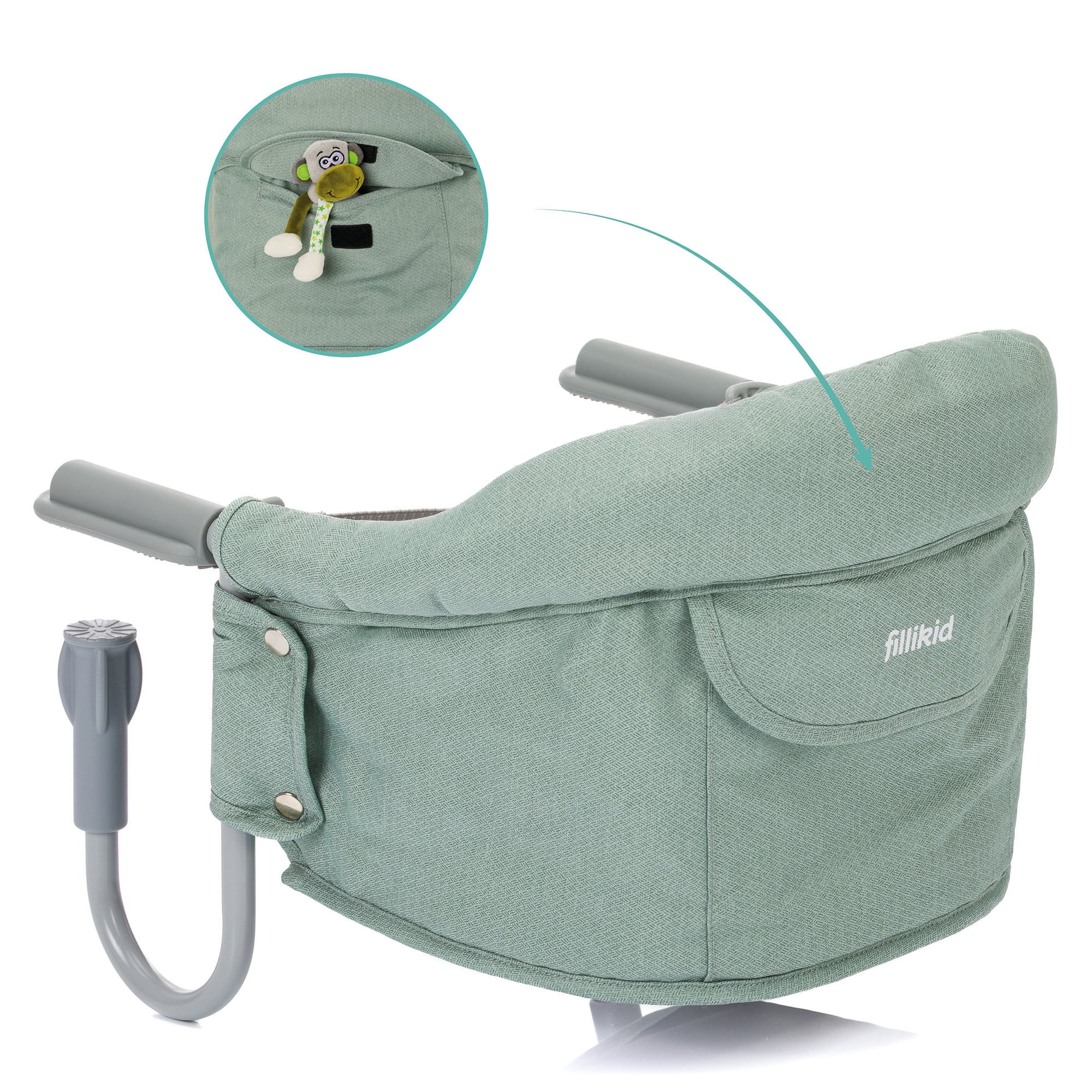 Reisehochstühle, fillikid, Grün – Produktansicht