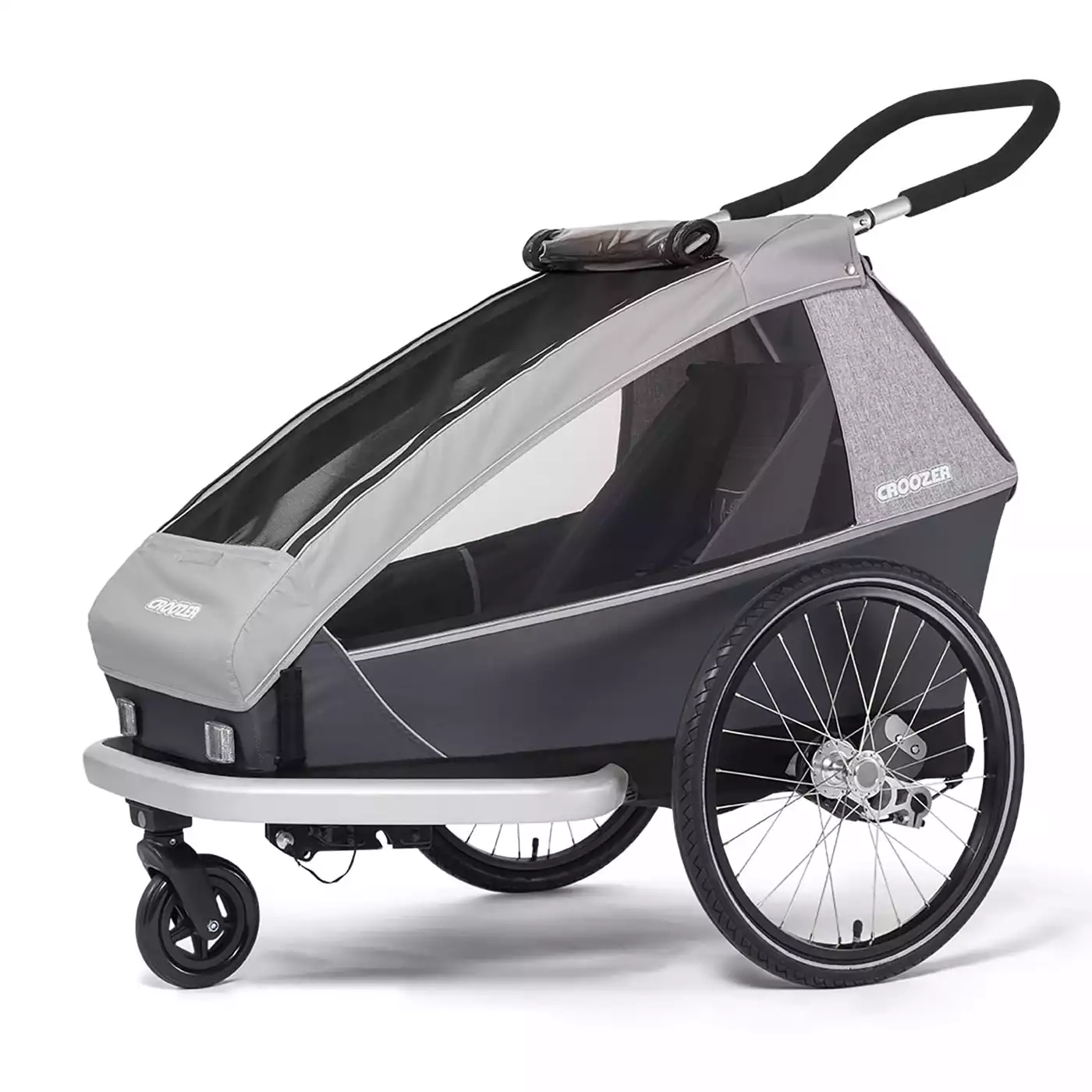 Fahrradanhänger, Croozer, Grau – Produktansicht