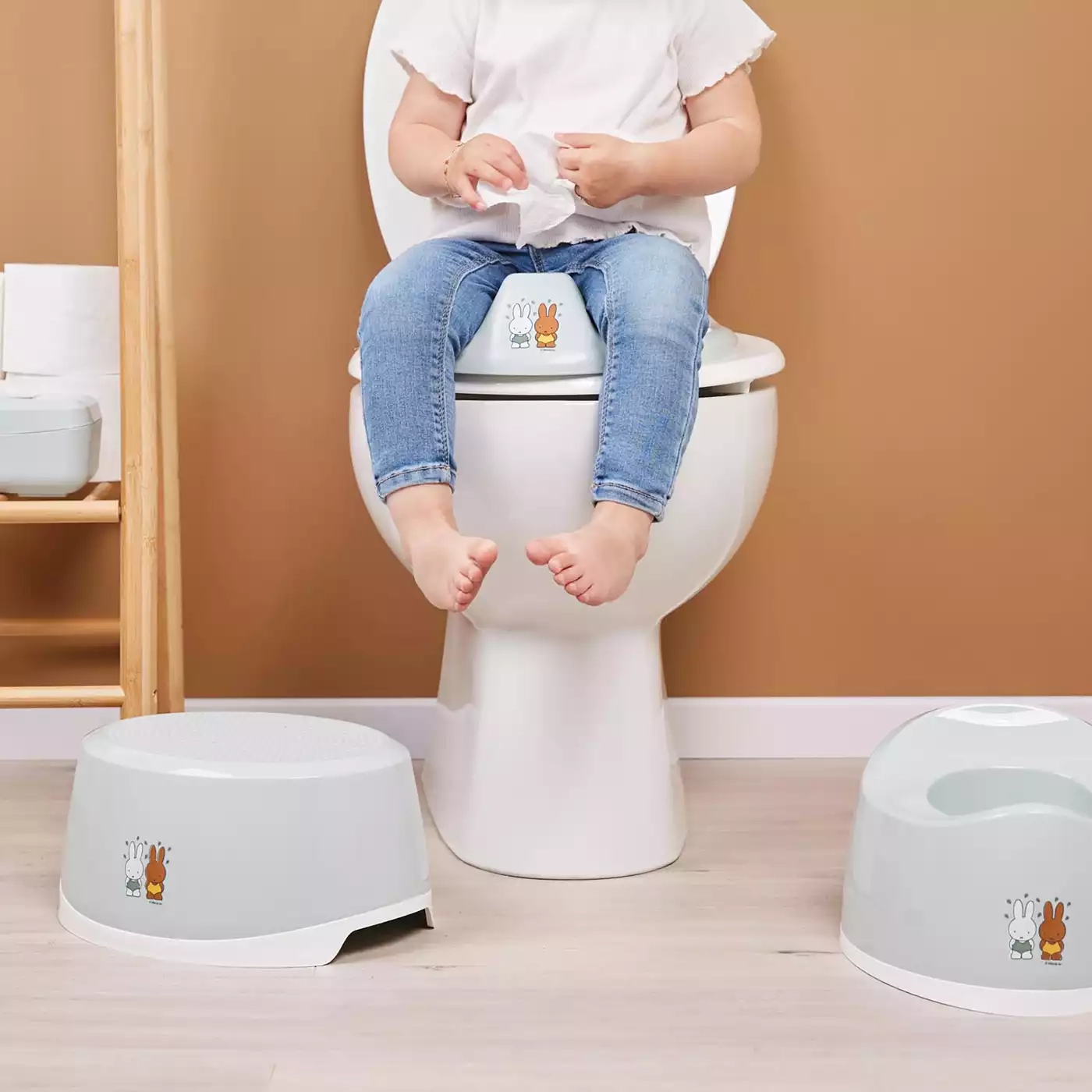 Toilettensitze, bébé-jou, Grau – Besonderheit: mit niedlichem Motiv