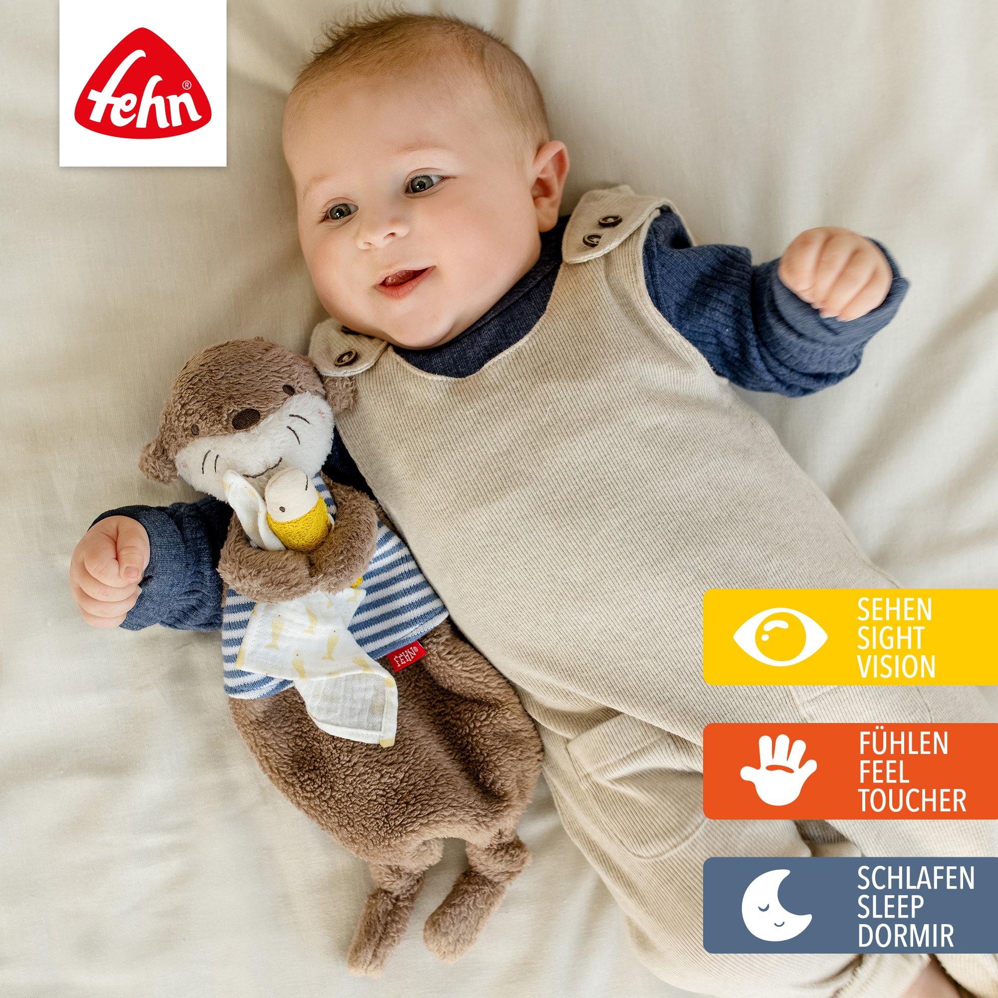 Schmusetücher, fehn, Braun – Produktansicht