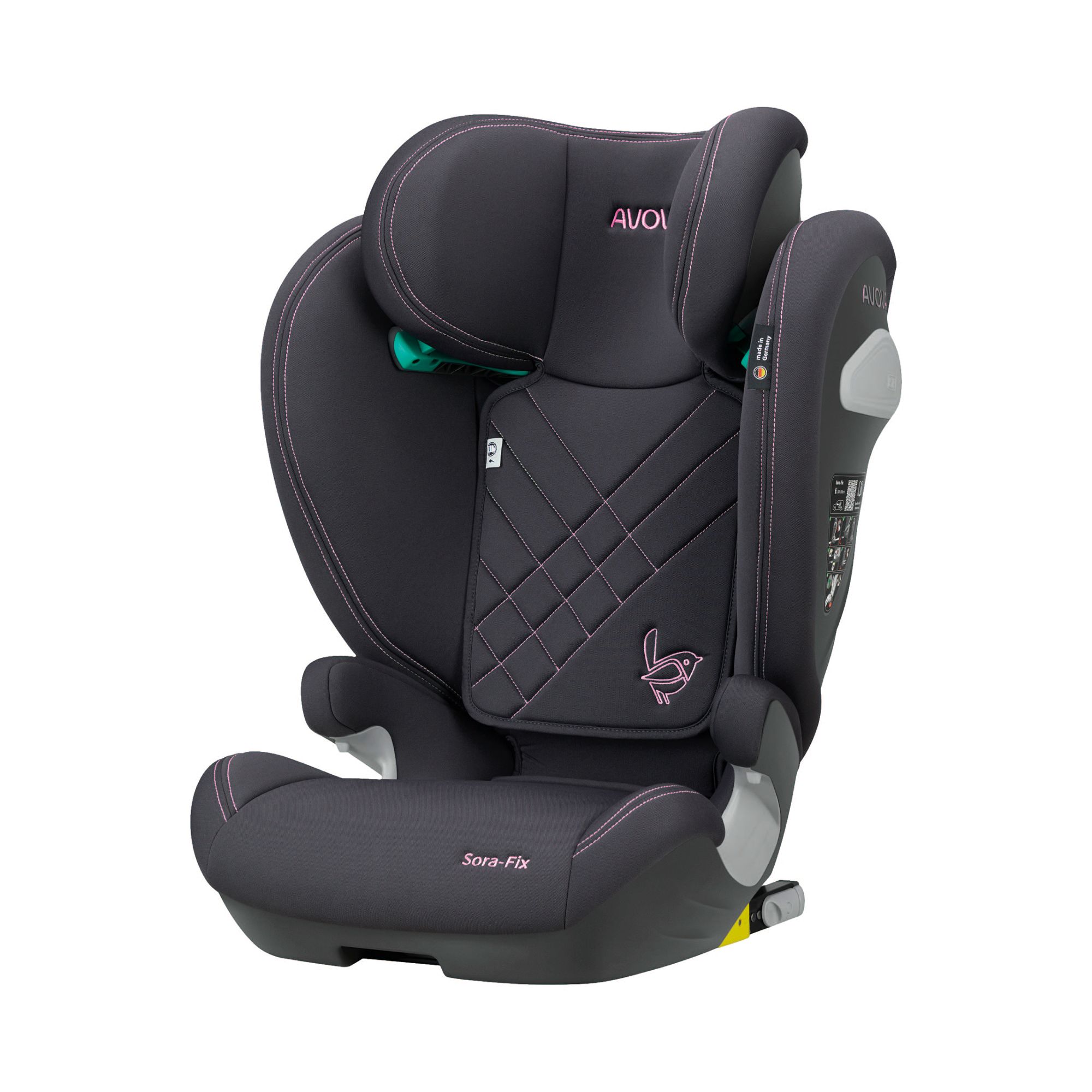 Kindersitze 15-36 kg, Gruppe 2/3, AVOVA, Pink – Produktansicht