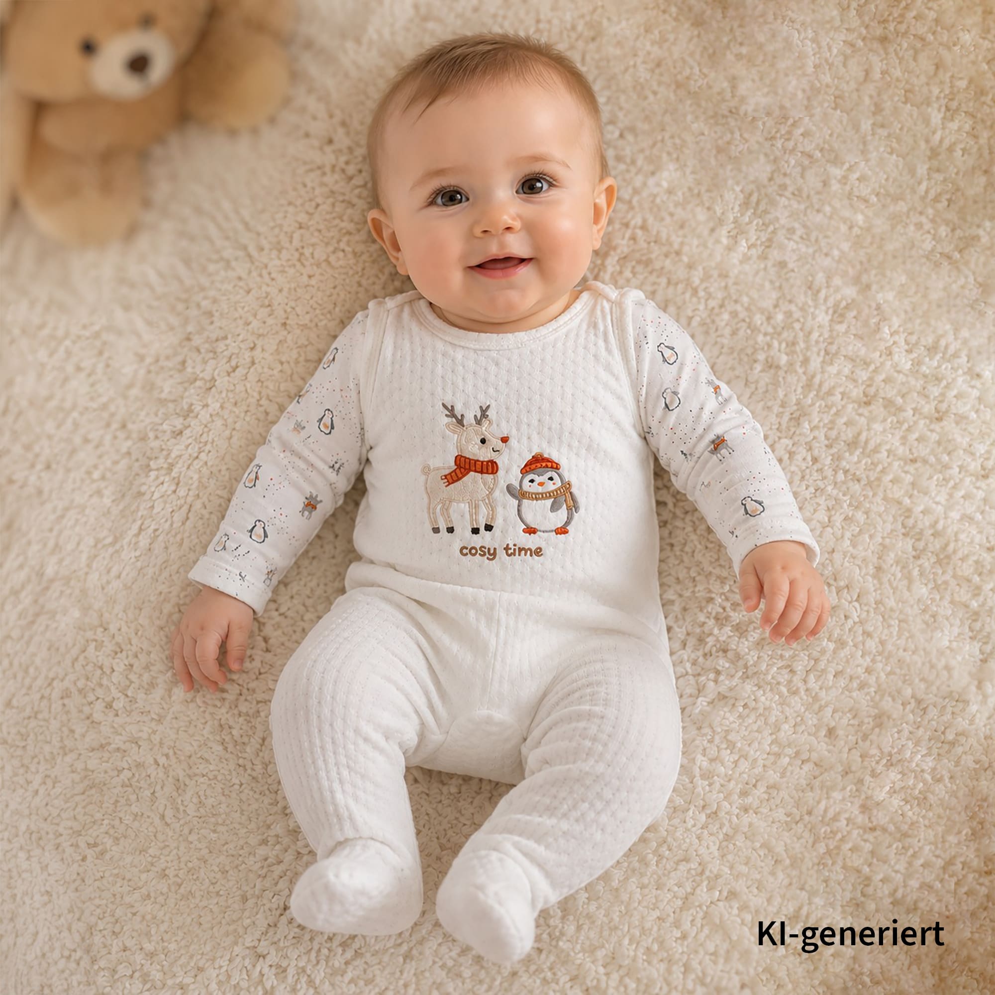 Strampler, LITTLE ONE, Weiß – Besonderheit: 2-teiliges Set aus Strampler und Langarmshirt 