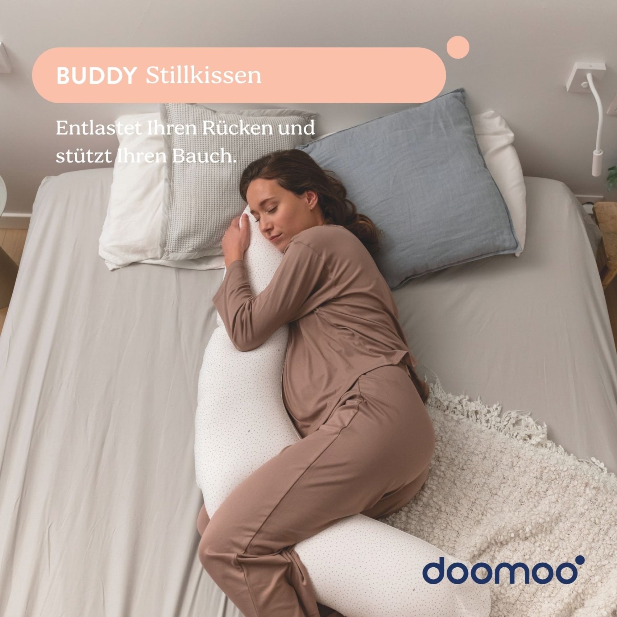 Stillkissen, doomoo, Grau – Produktansicht