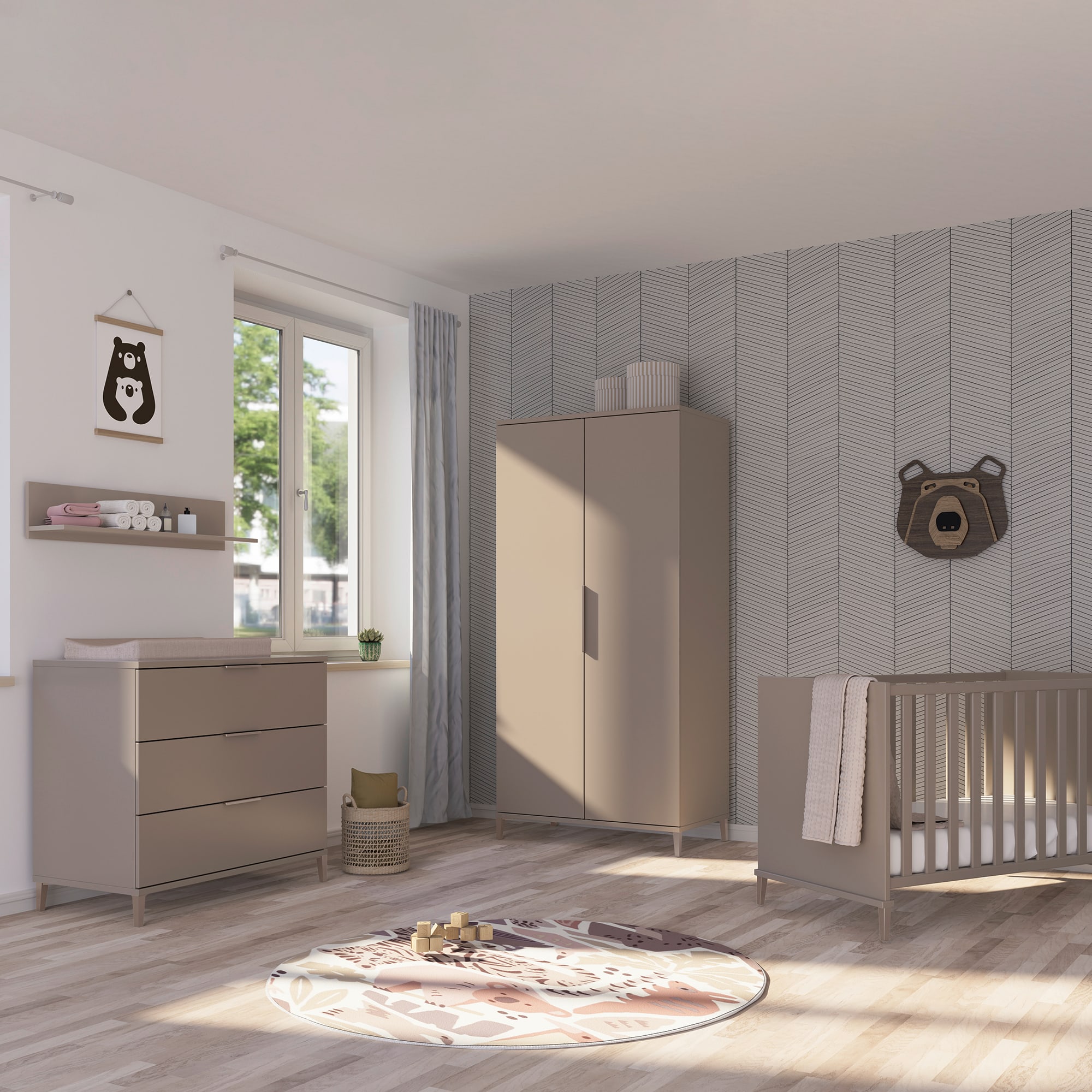 Gitterbetten, Yuny by PAIDI, Grau – Produktansicht