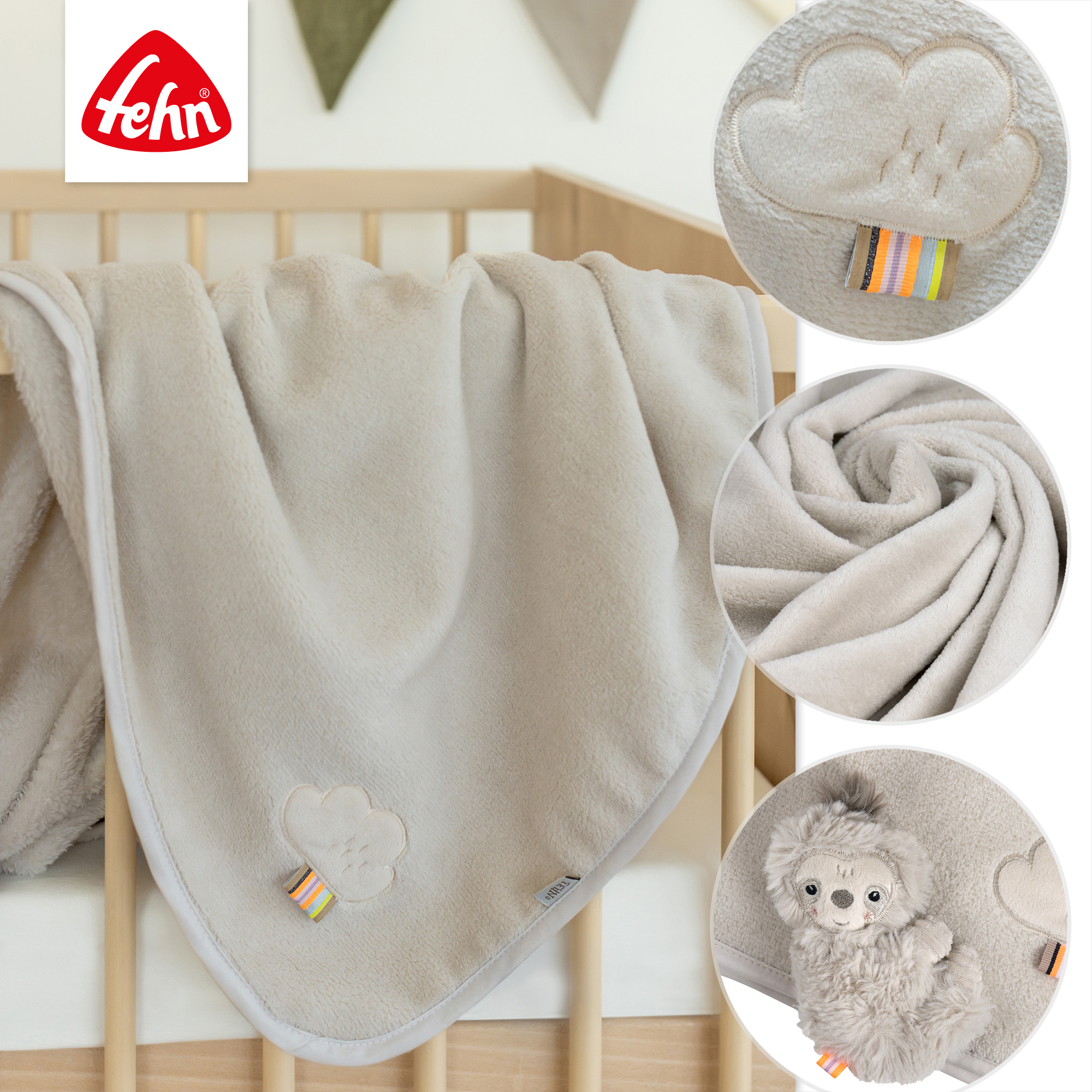 Kuscheldecken, fehn, Beige – Produktansicht